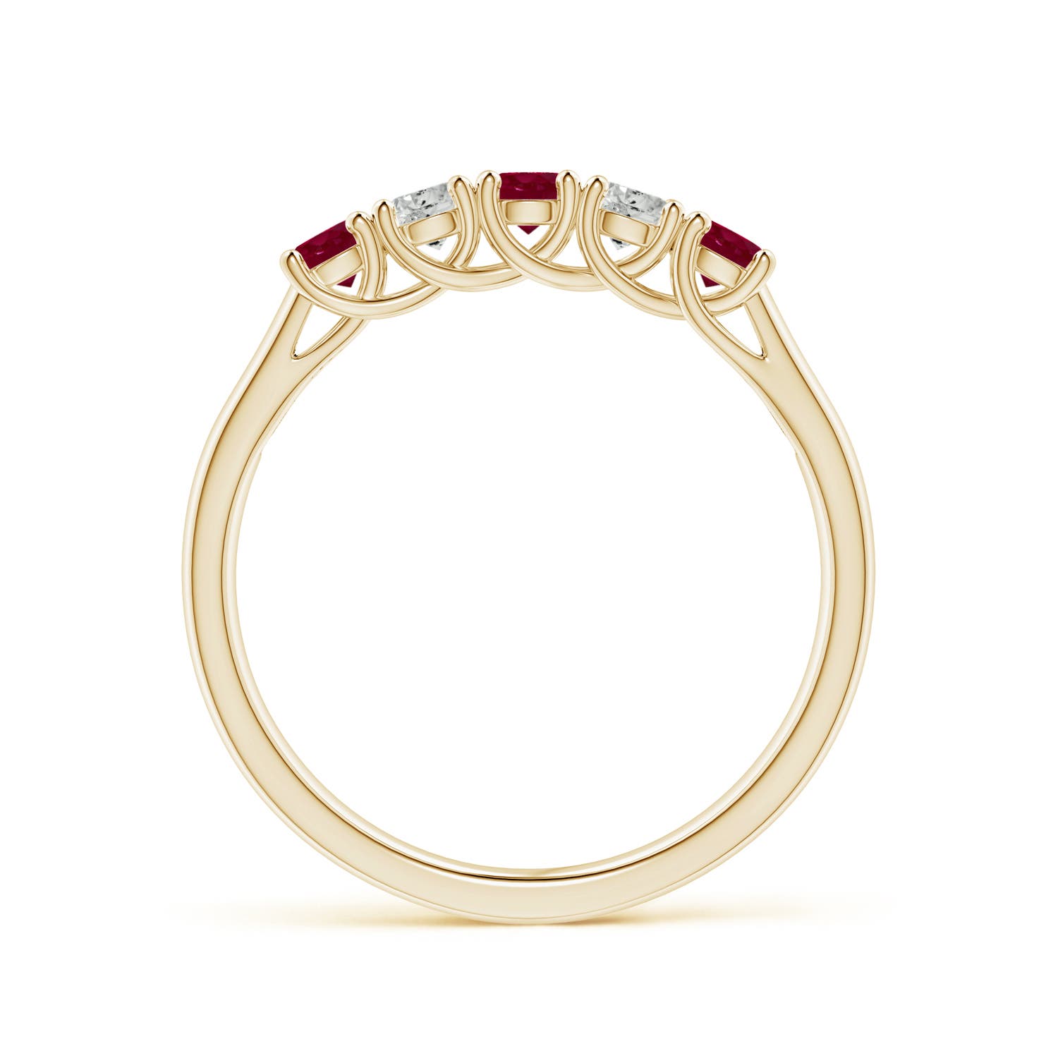 A - Ruby / 0.5 CT / 14 KT Yellow Gold