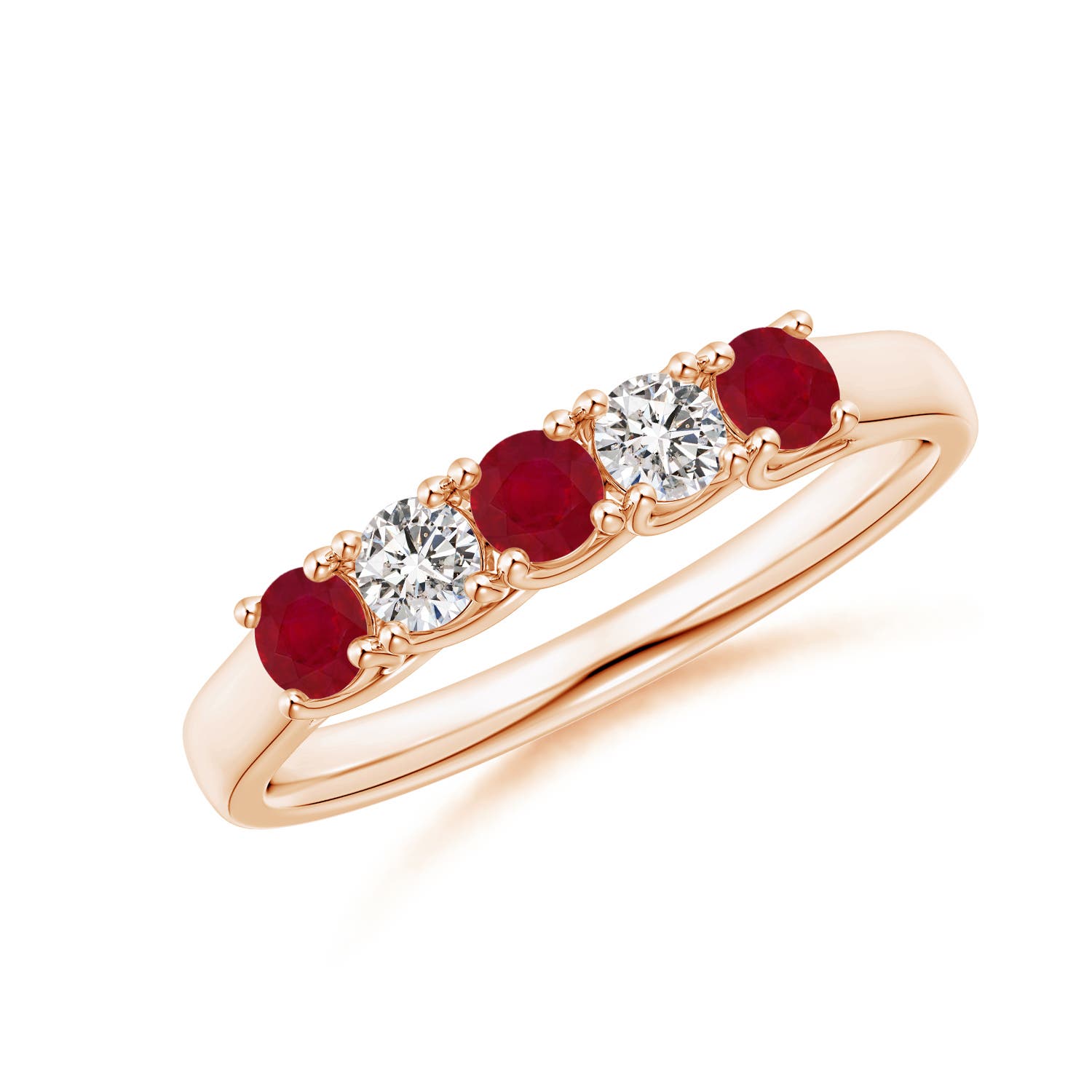 AA - Ruby / 0.5 CT / 14 KT Rose Gold