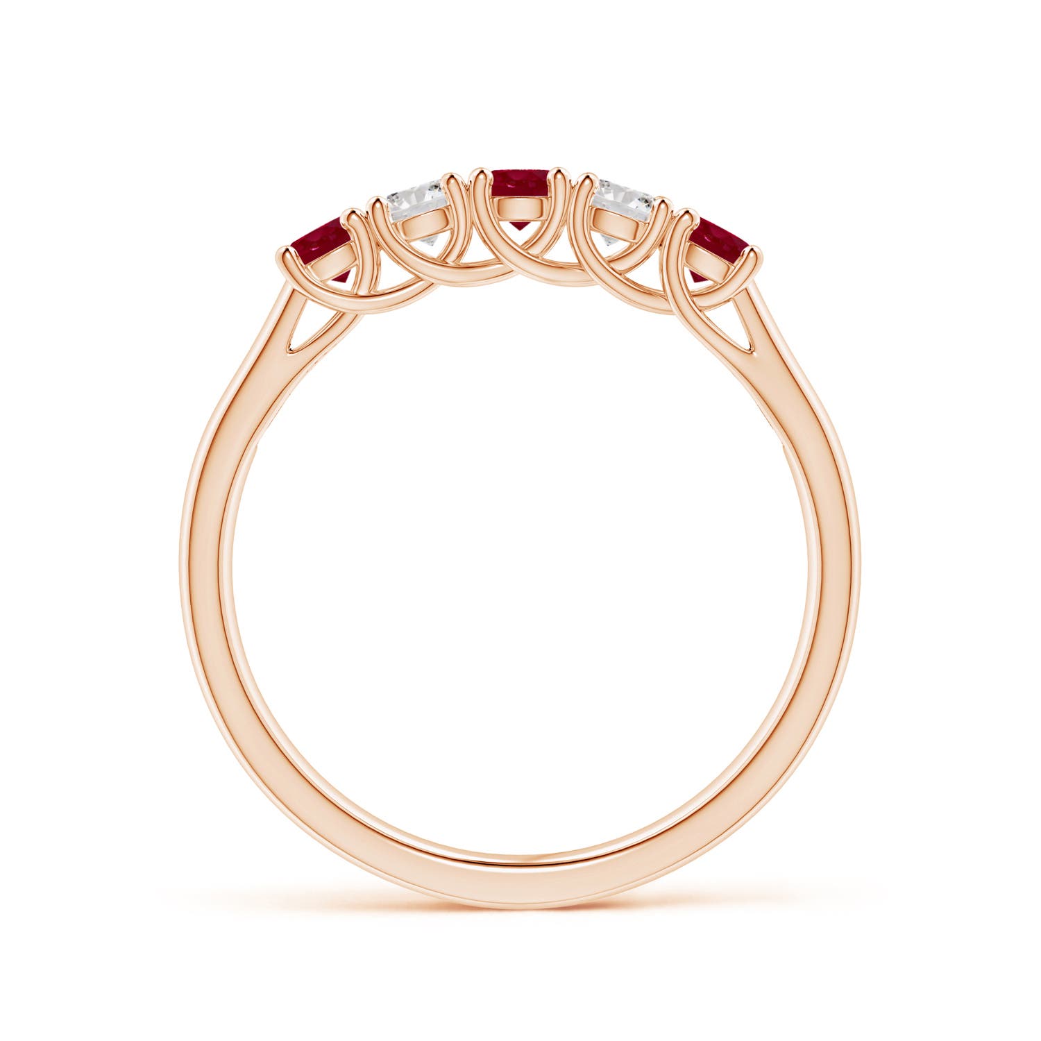 AA - Ruby / 0.5 CT / 14 KT Rose Gold