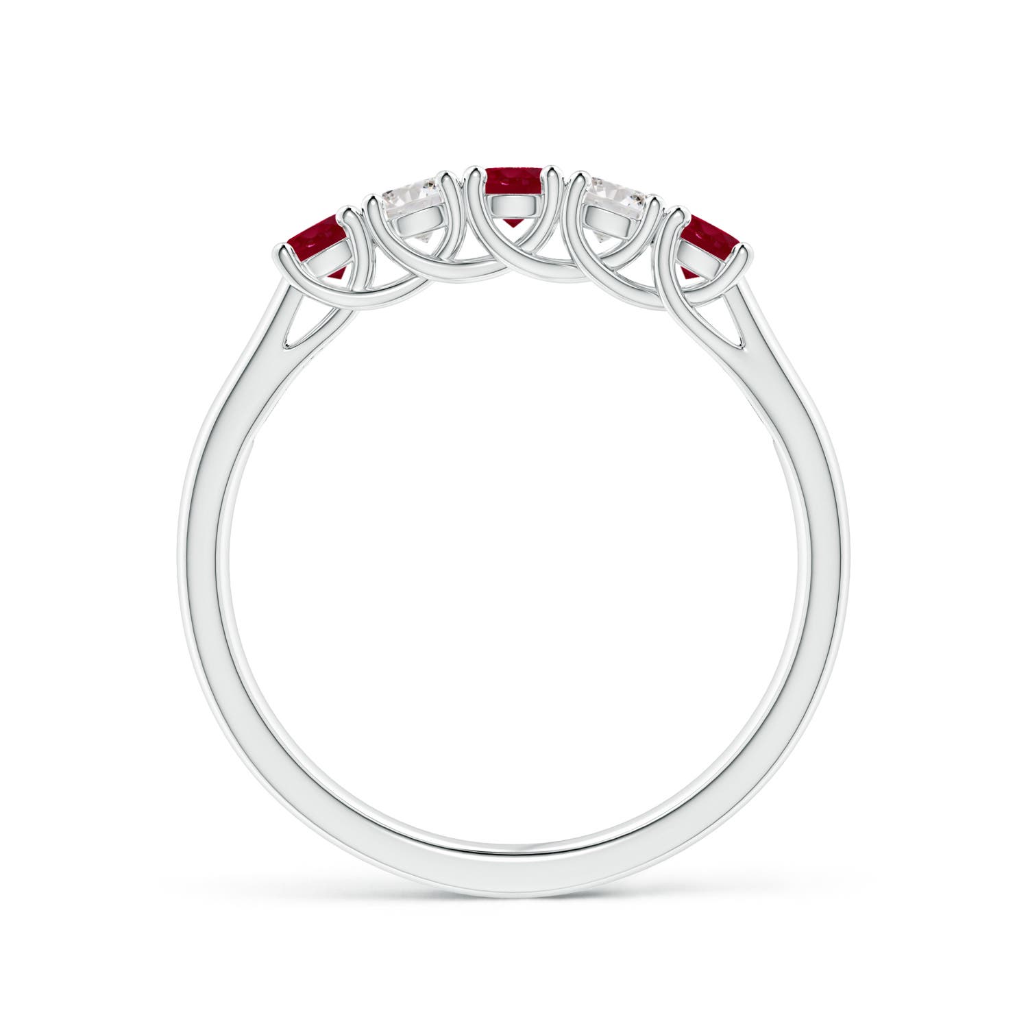 AA - Ruby / 0.5 CT / 14 KT White Gold