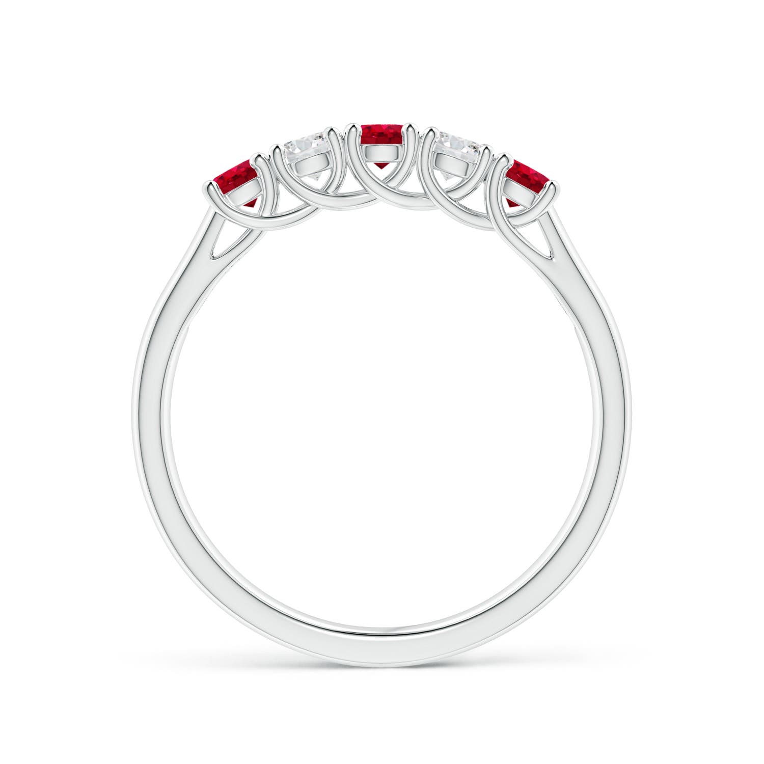 AAA - Ruby / 0.5 CT / 14 KT White Gold