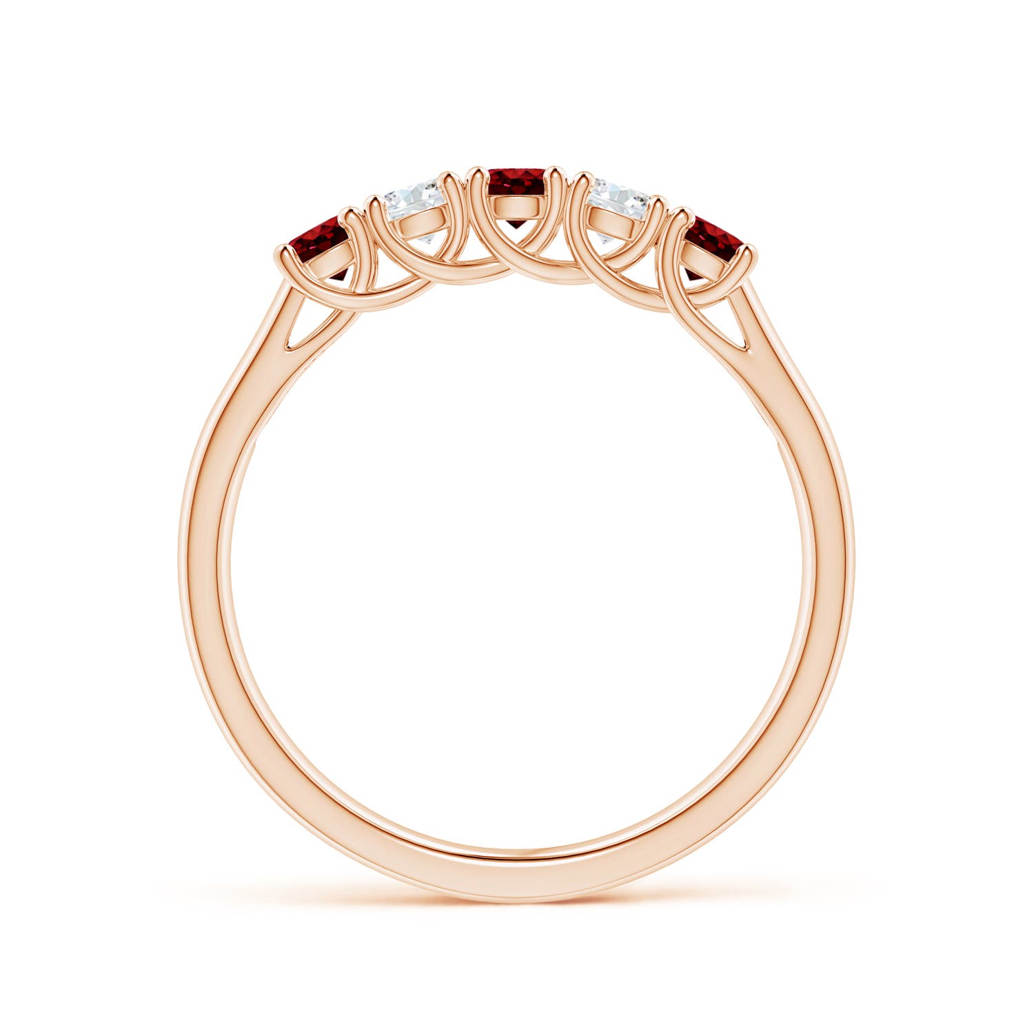 AAAA - Ruby / 0.5 CT / 14 KT Rose Gold