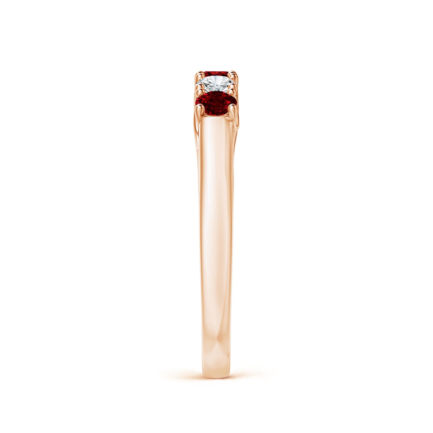 AAAA - Ruby / 0.5 CT / 14 KT Rose Gold