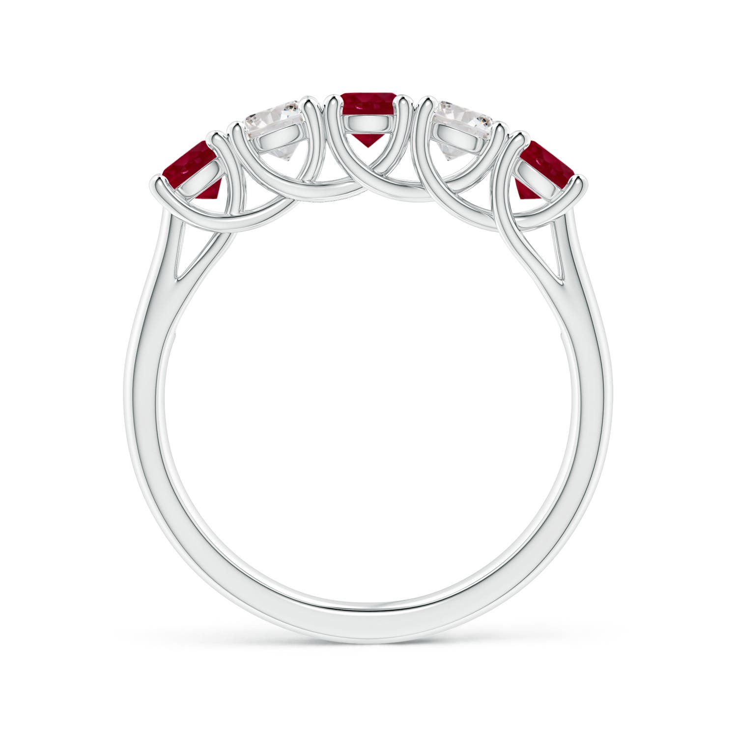 AA - Ruby / 1.24 CT / 14 KT White Gold