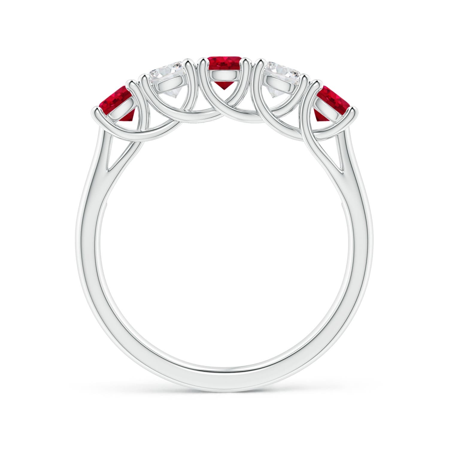 AAA - Ruby / 1.24 CT / 14 KT White Gold