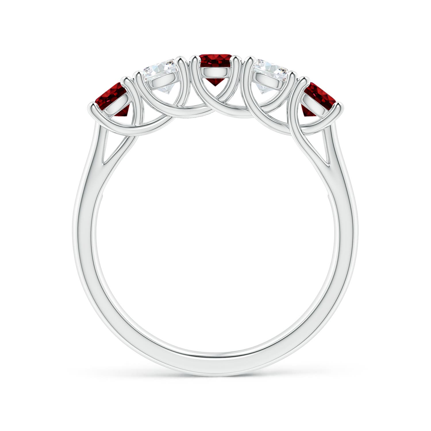 AAAA - Ruby / 1.24 CT / 14 KT White Gold