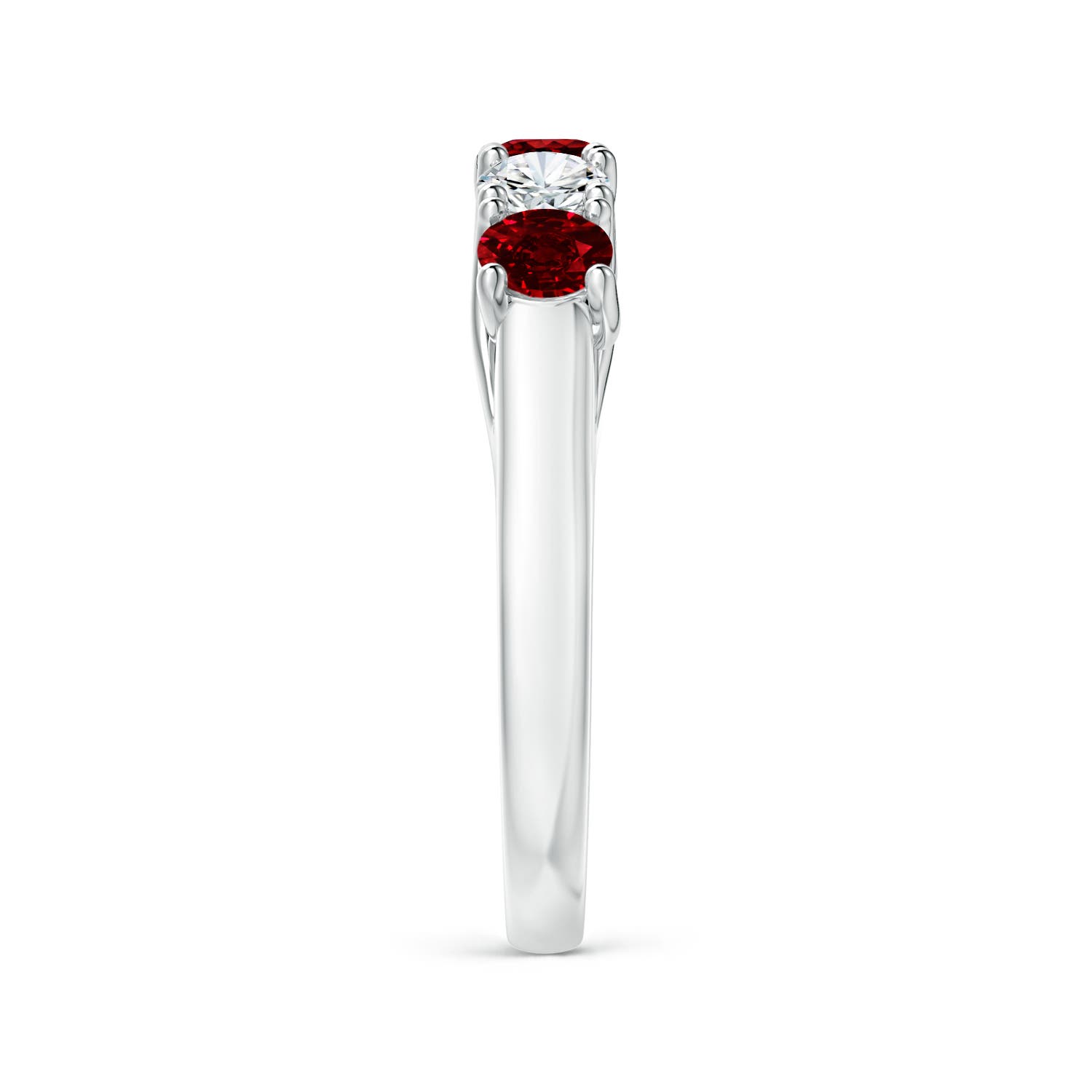 AAAA - Ruby / 1.24 CT / 14 KT White Gold