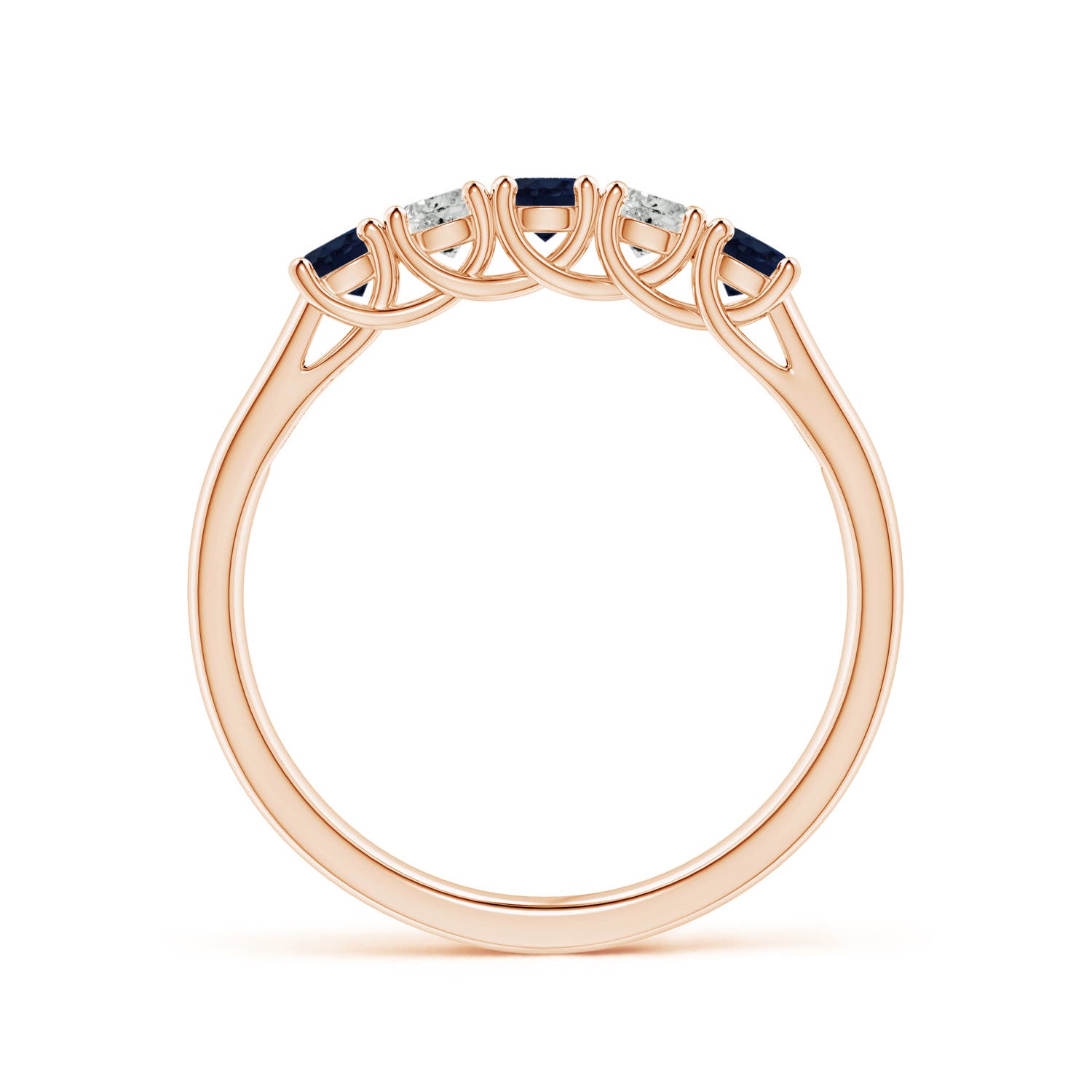 A - Blue Sapphire / 0.53 CT / 14 KT Rose Gold