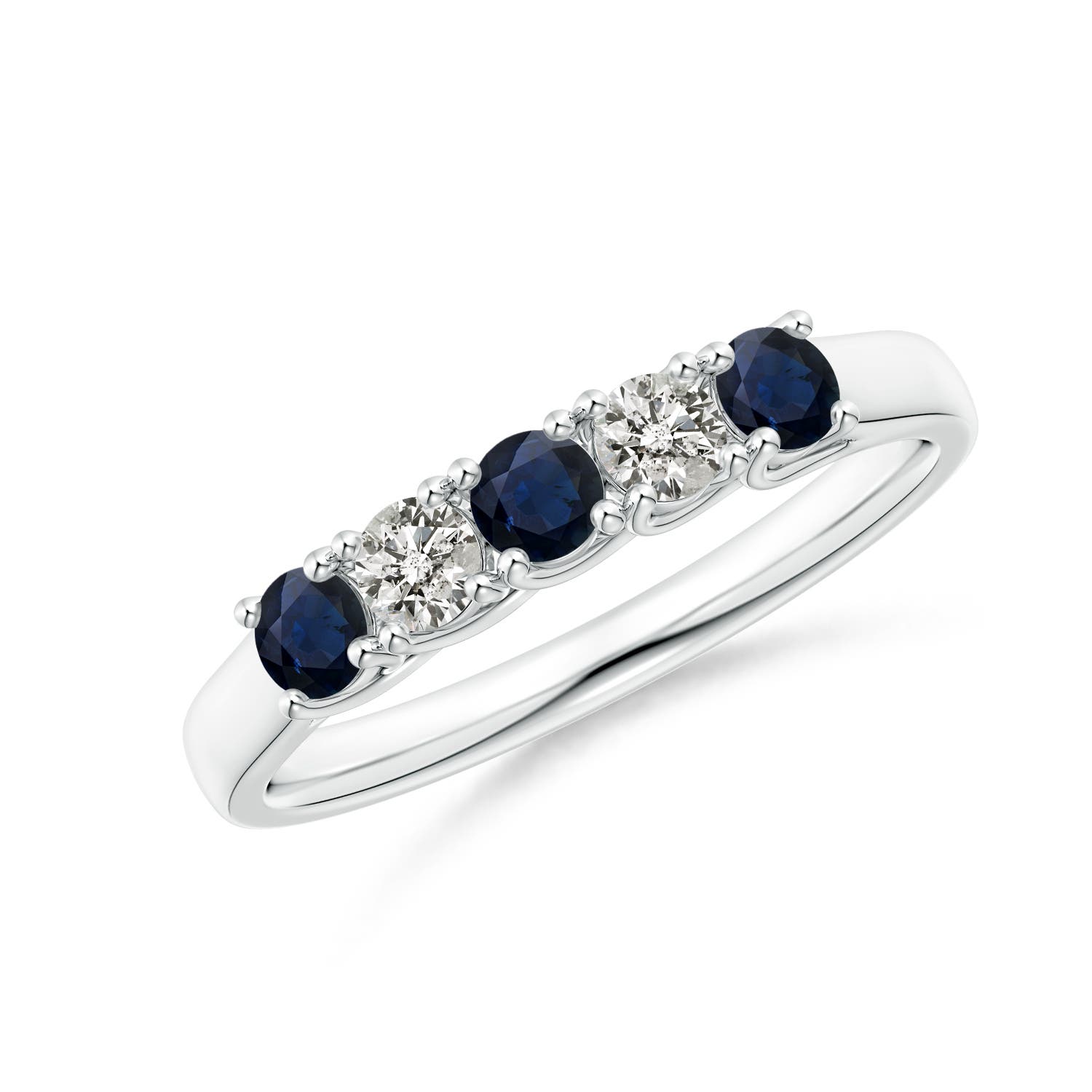 A - Blue Sapphire / 0.53 CT / 14 KT White Gold