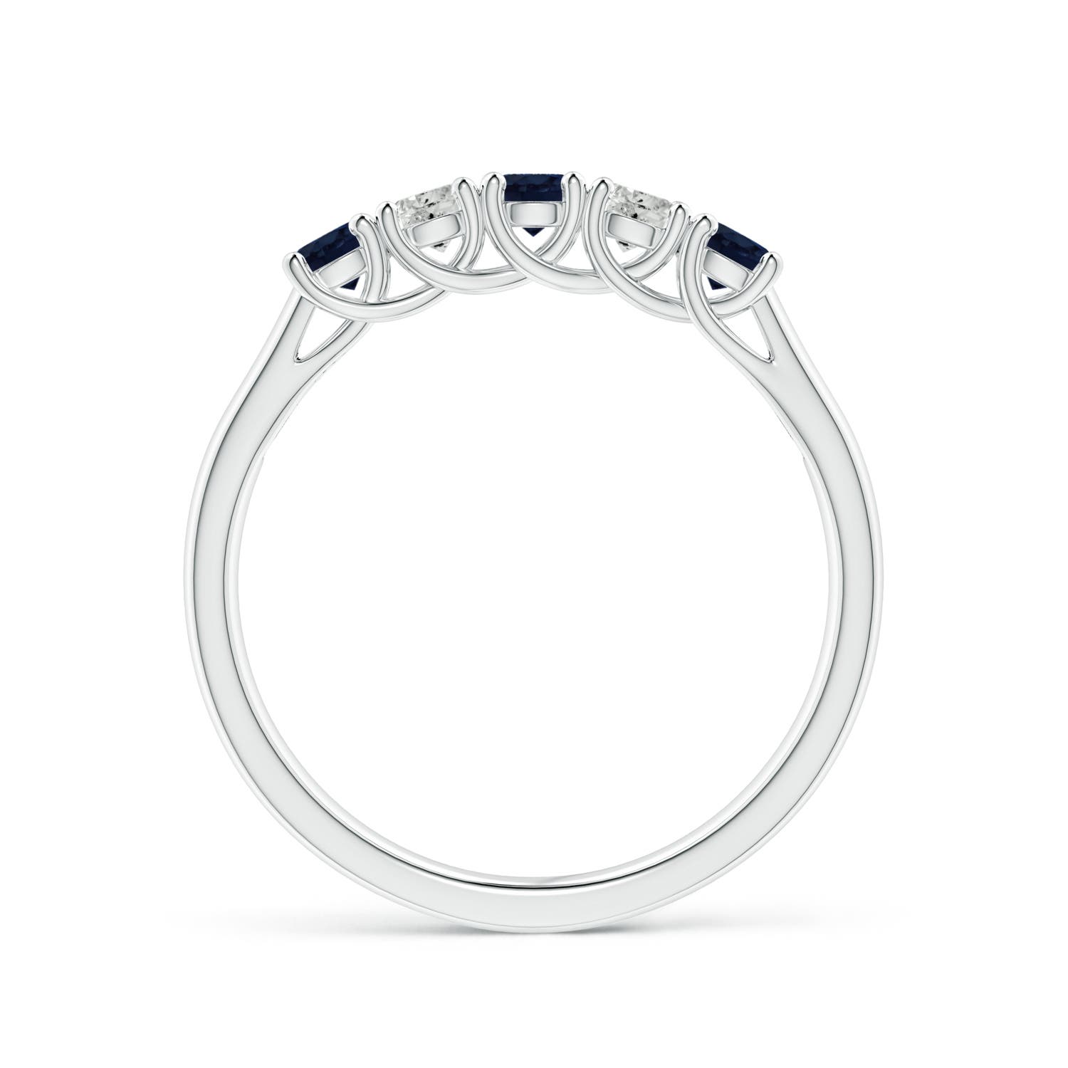 A - Blue Sapphire / 0.53 CT / 14 KT White Gold