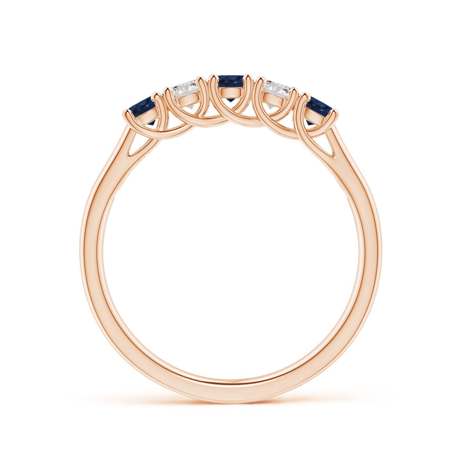 AA - Blue Sapphire / 0.53 CT / 14 KT Rose Gold