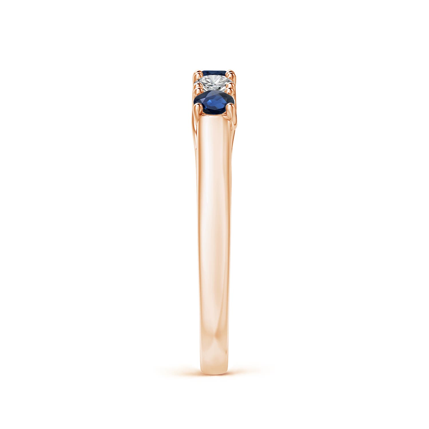 AA - Blue Sapphire / 0.53 CT / 14 KT Rose Gold