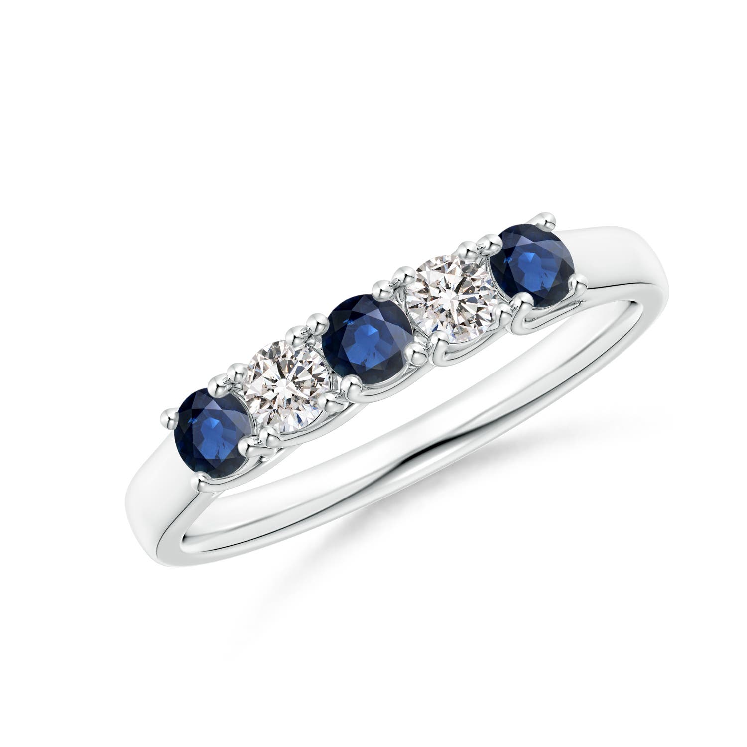 AA - Blue Sapphire / 0.53 CT / 14 KT White Gold