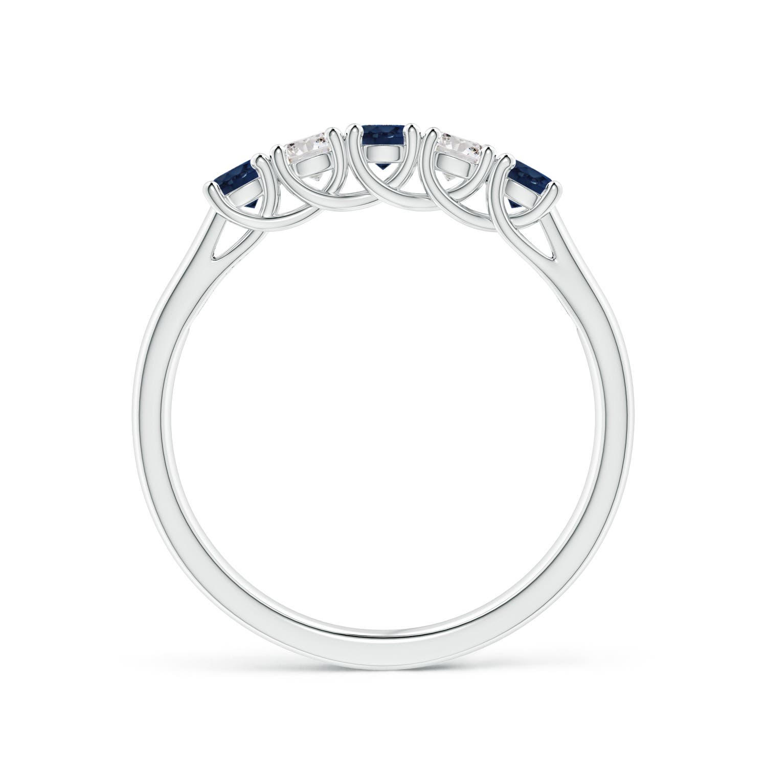 AA - Blue Sapphire / 0.53 CT / 14 KT White Gold