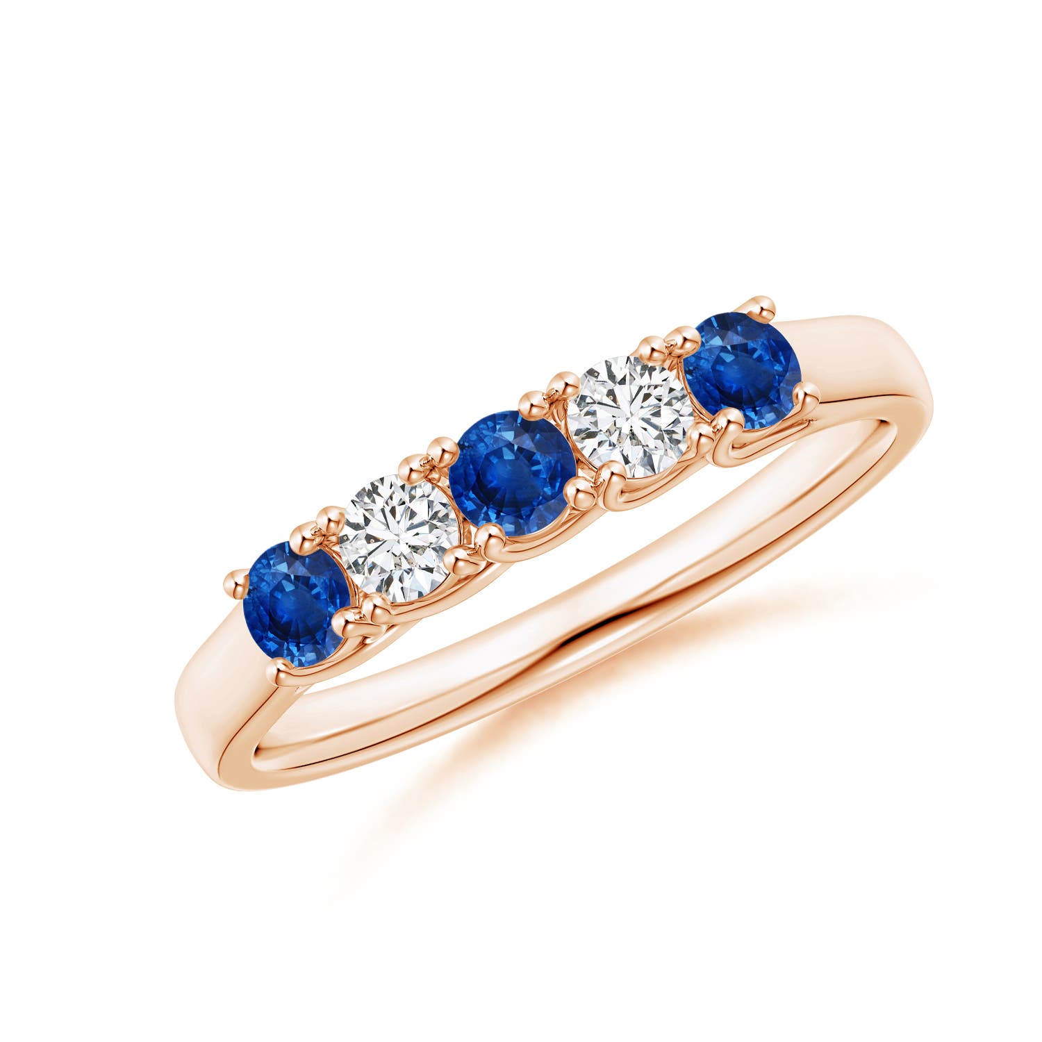 AAA - Blue Sapphire / 0.53 CT / 14 KT Rose Gold