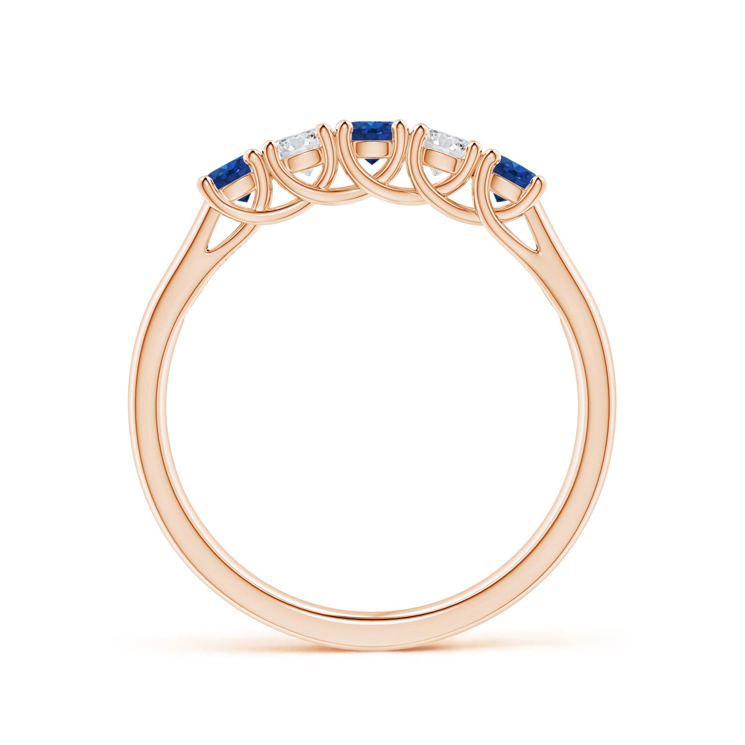 AAA - Blue Sapphire / 0.53 CT / 14 KT Rose Gold