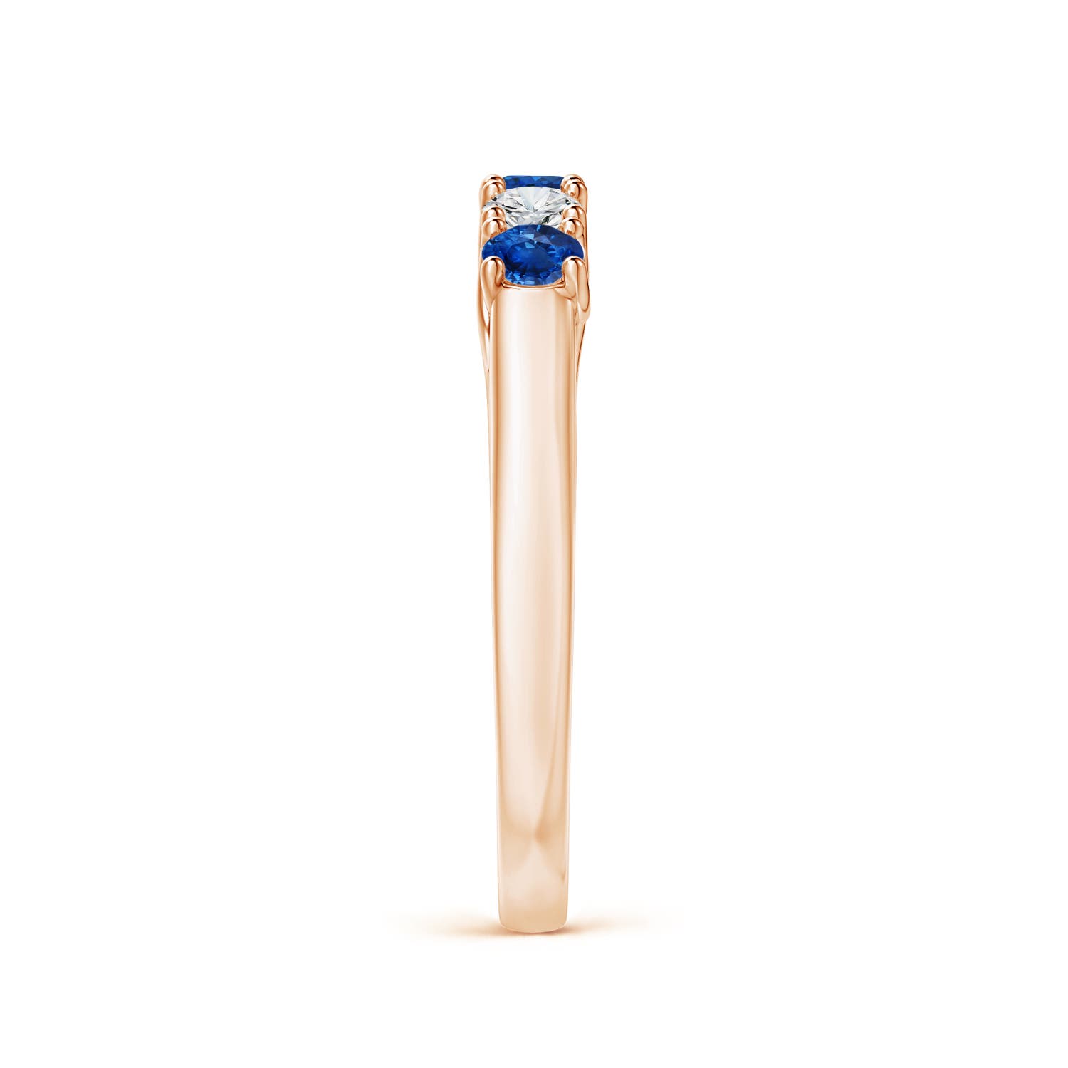 AAA - Blue Sapphire / 0.53 CT / 14 KT Rose Gold