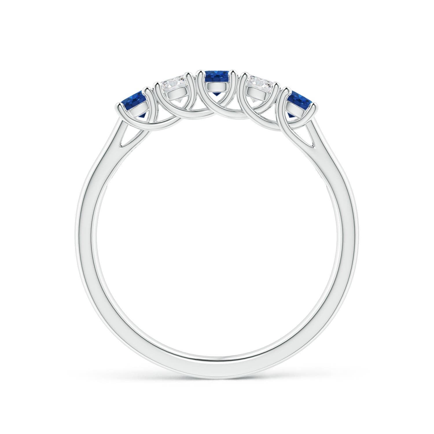 AAA - Blue Sapphire / 0.53 CT / 14 KT White Gold