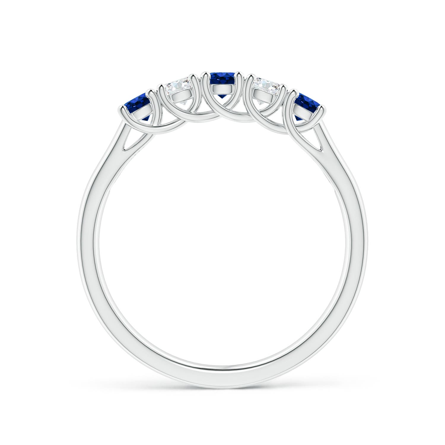 AAAA - Blue Sapphire / 0.53 CT / 14 KT White Gold