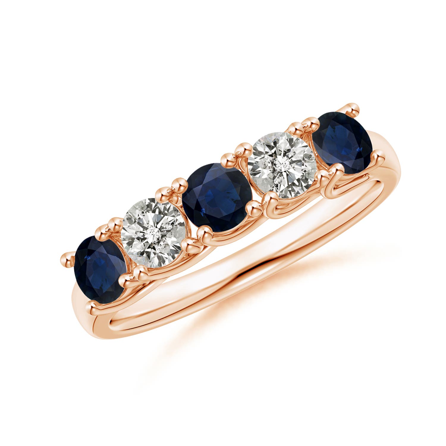 A - Blue Sapphire / 1.18 CT / 14 KT Rose Gold