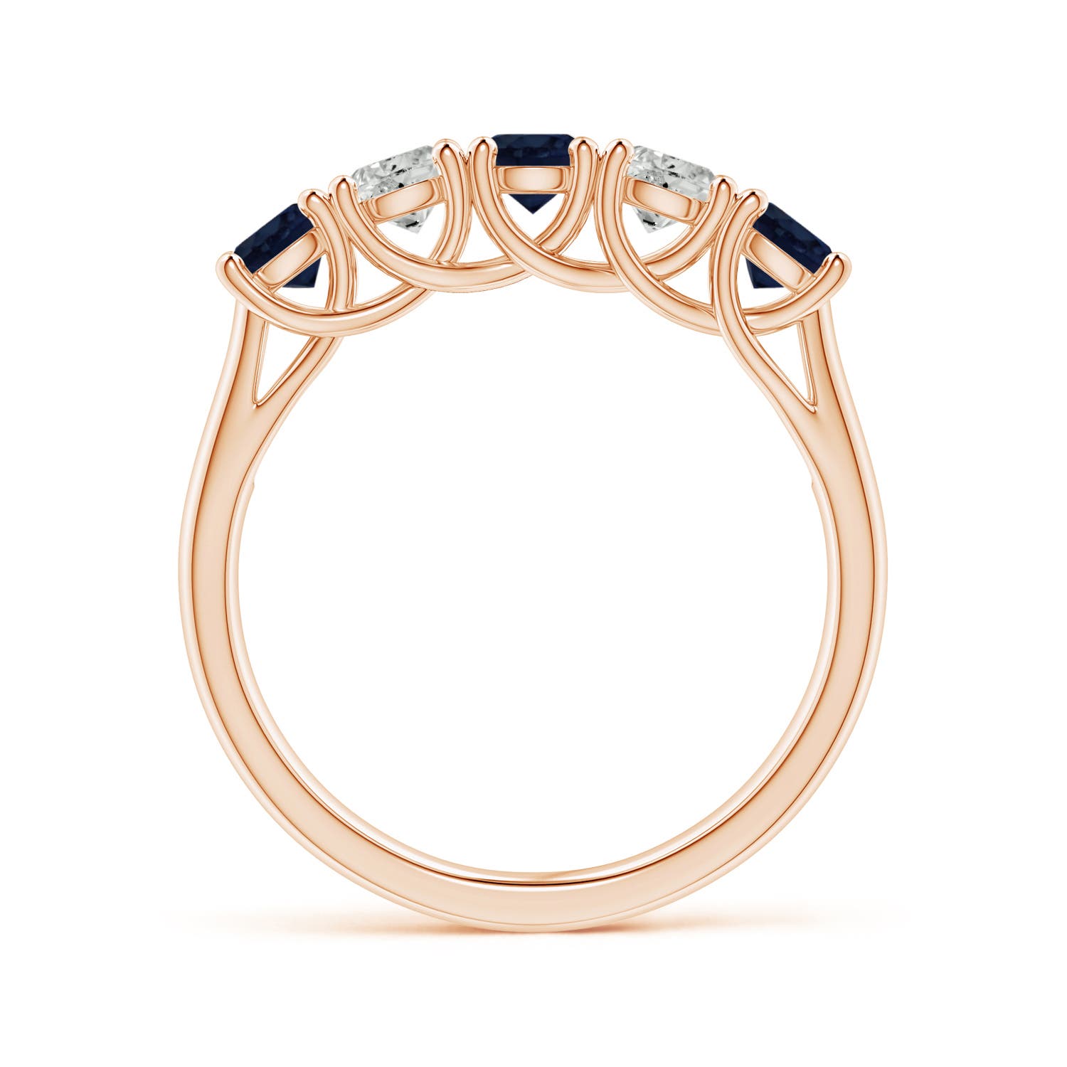 A - Blue Sapphire / 1.18 CT / 14 KT Rose Gold