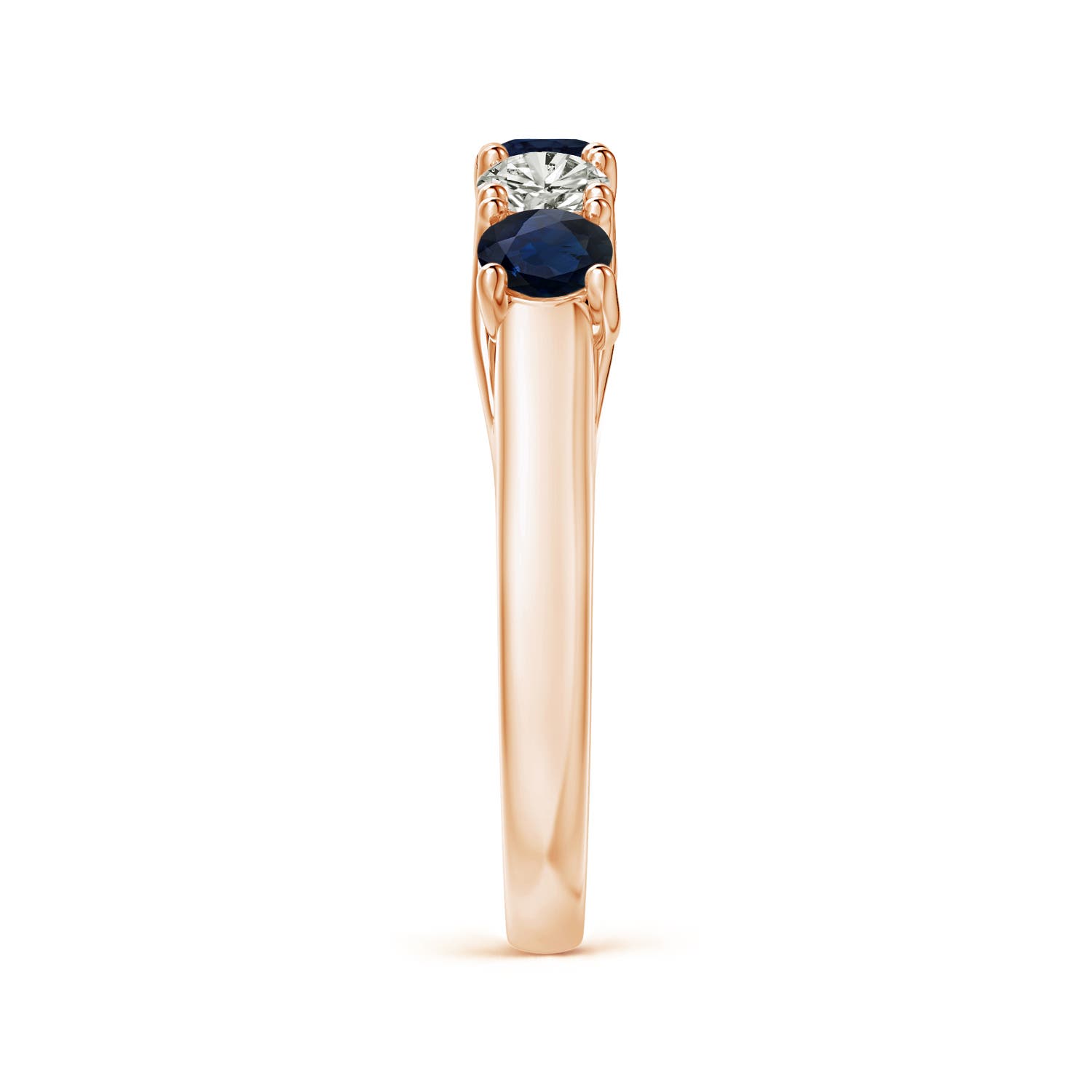 A - Blue Sapphire / 1.18 CT / 14 KT Rose Gold