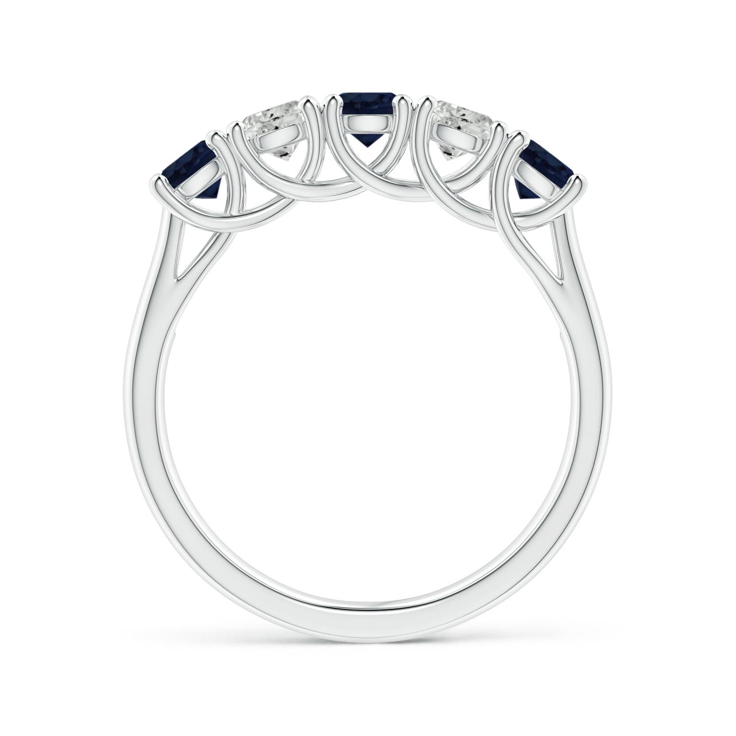 A - Blue Sapphire / 1.18 CT / 14 KT White Gold