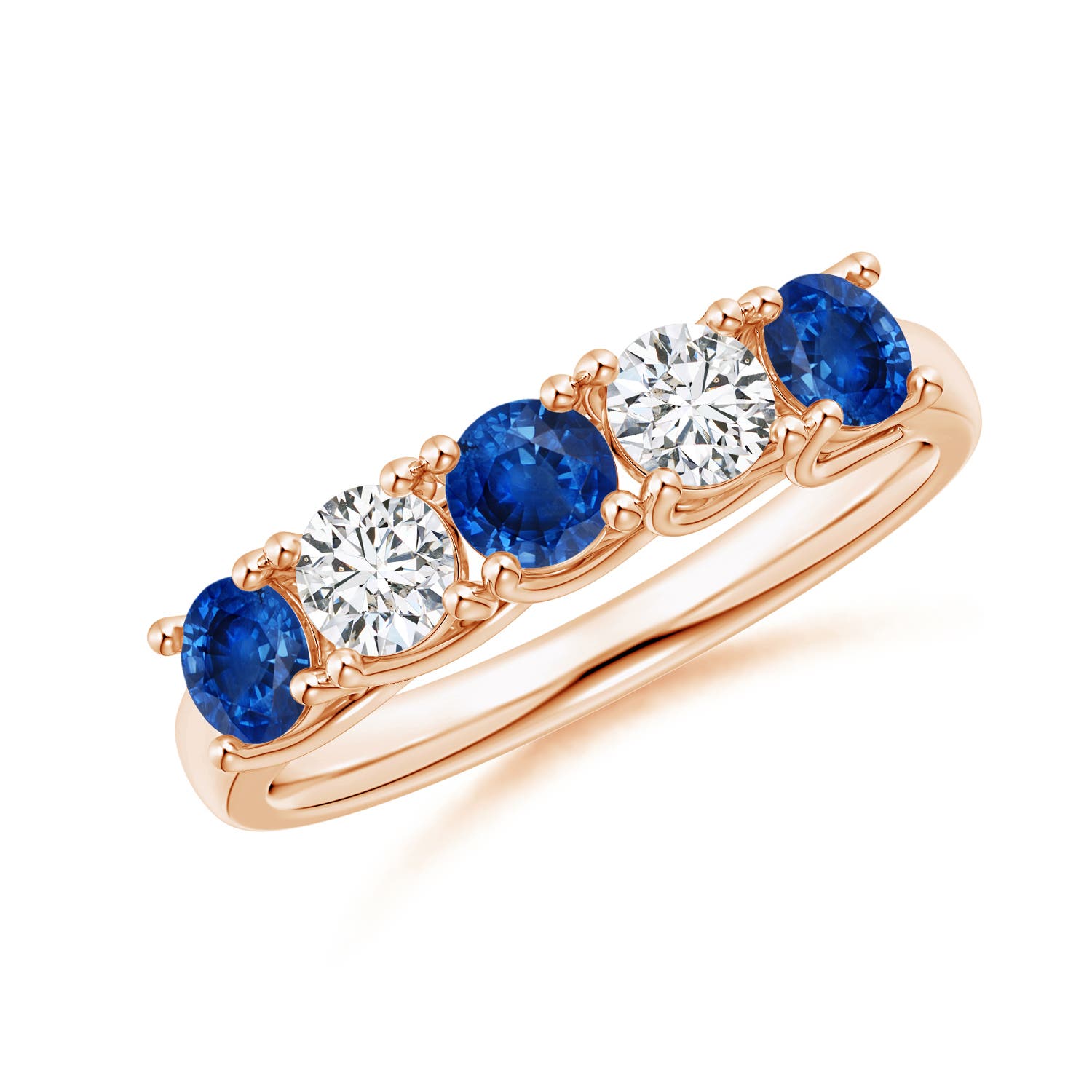 AAA - Blue Sapphire / 1.18 CT / 14 KT Rose Gold