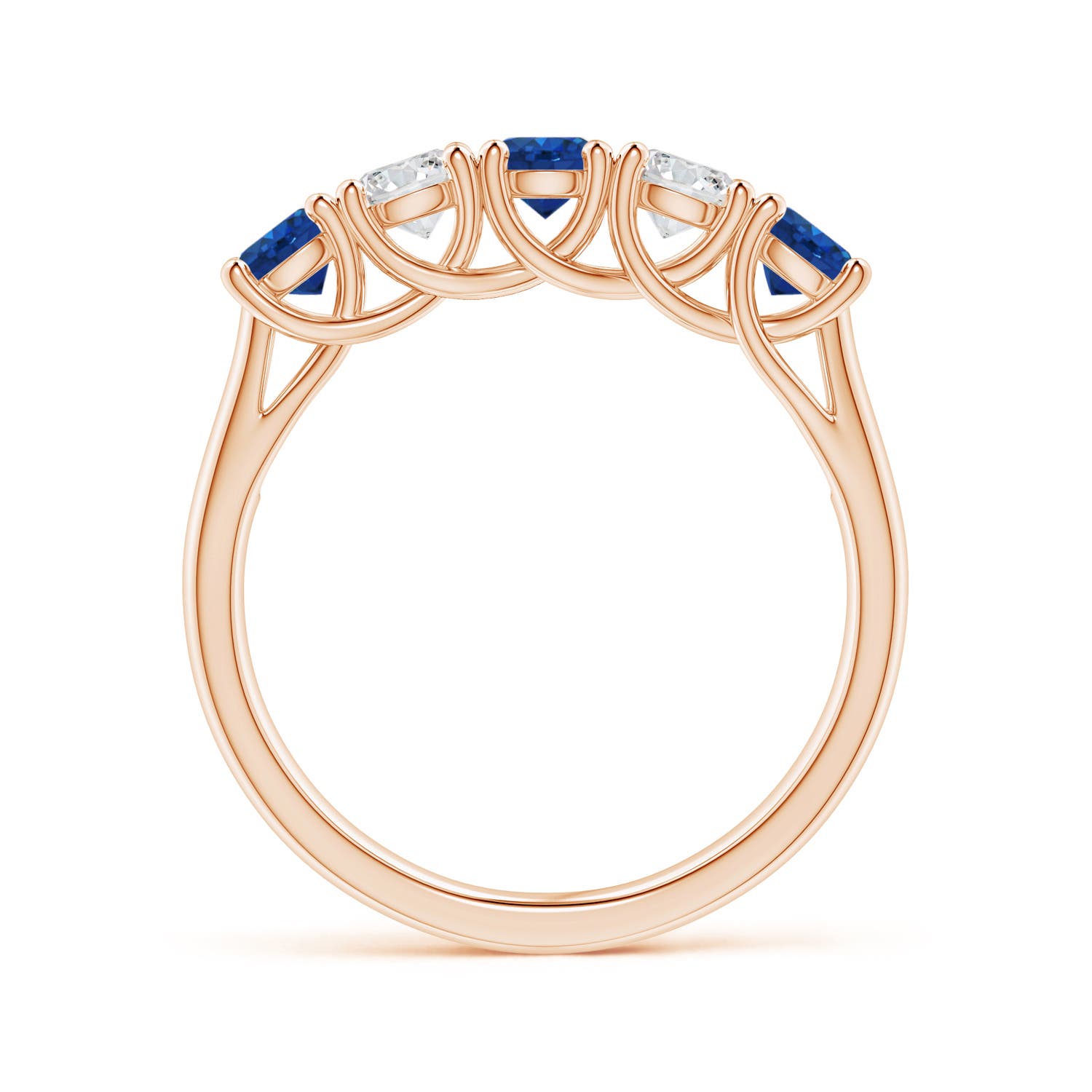 AAA - Blue Sapphire / 1.18 CT / 14 KT Rose Gold