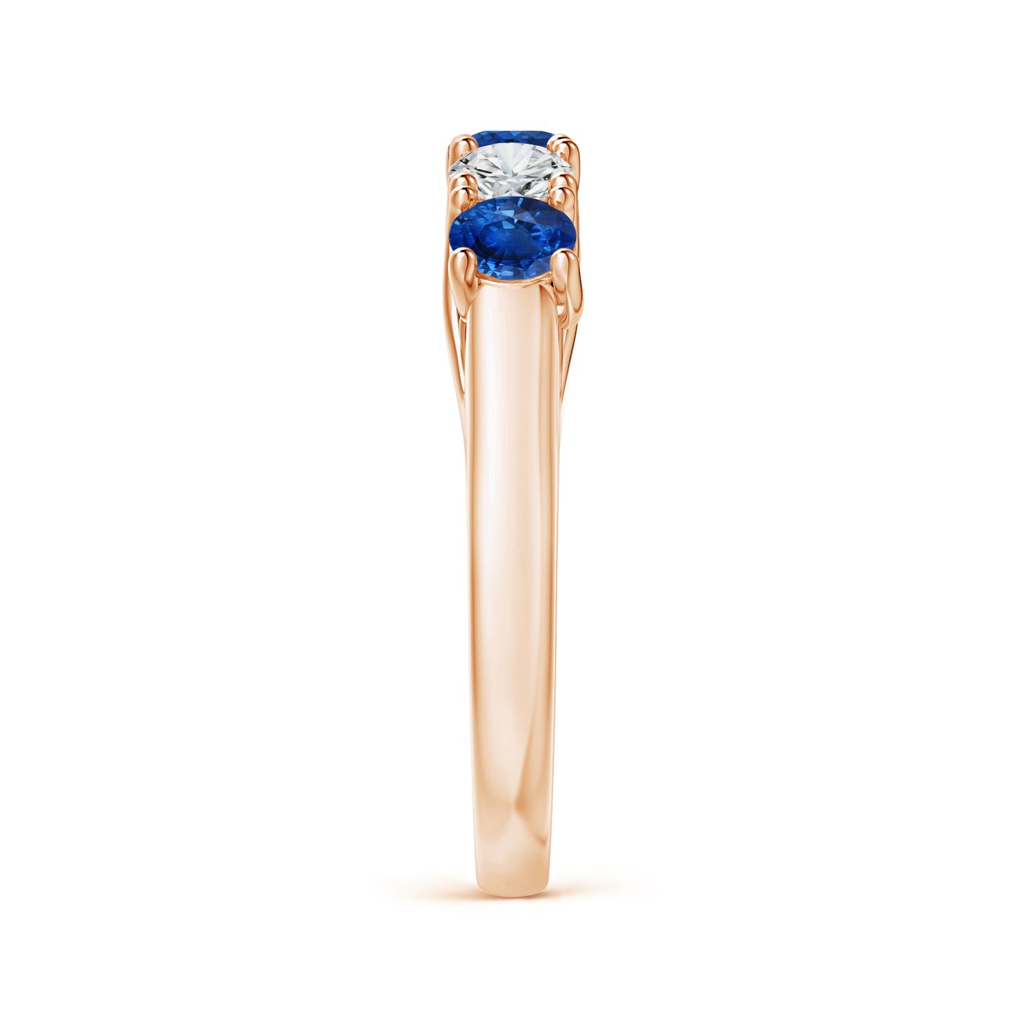 AAA - Blue Sapphire / 1.18 CT / 14 KT Rose Gold