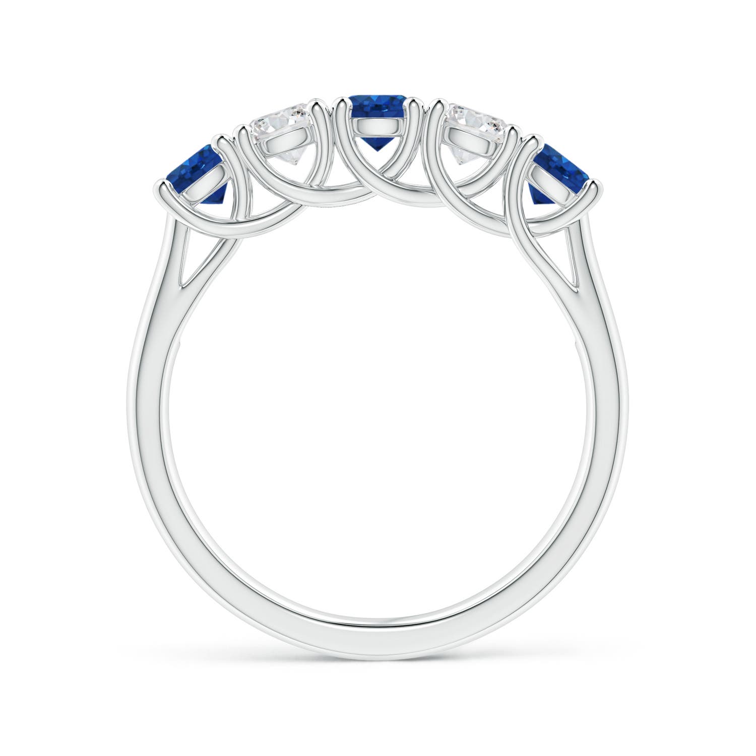 AAA - Blue Sapphire / 1.18 CT / 14 KT White Gold