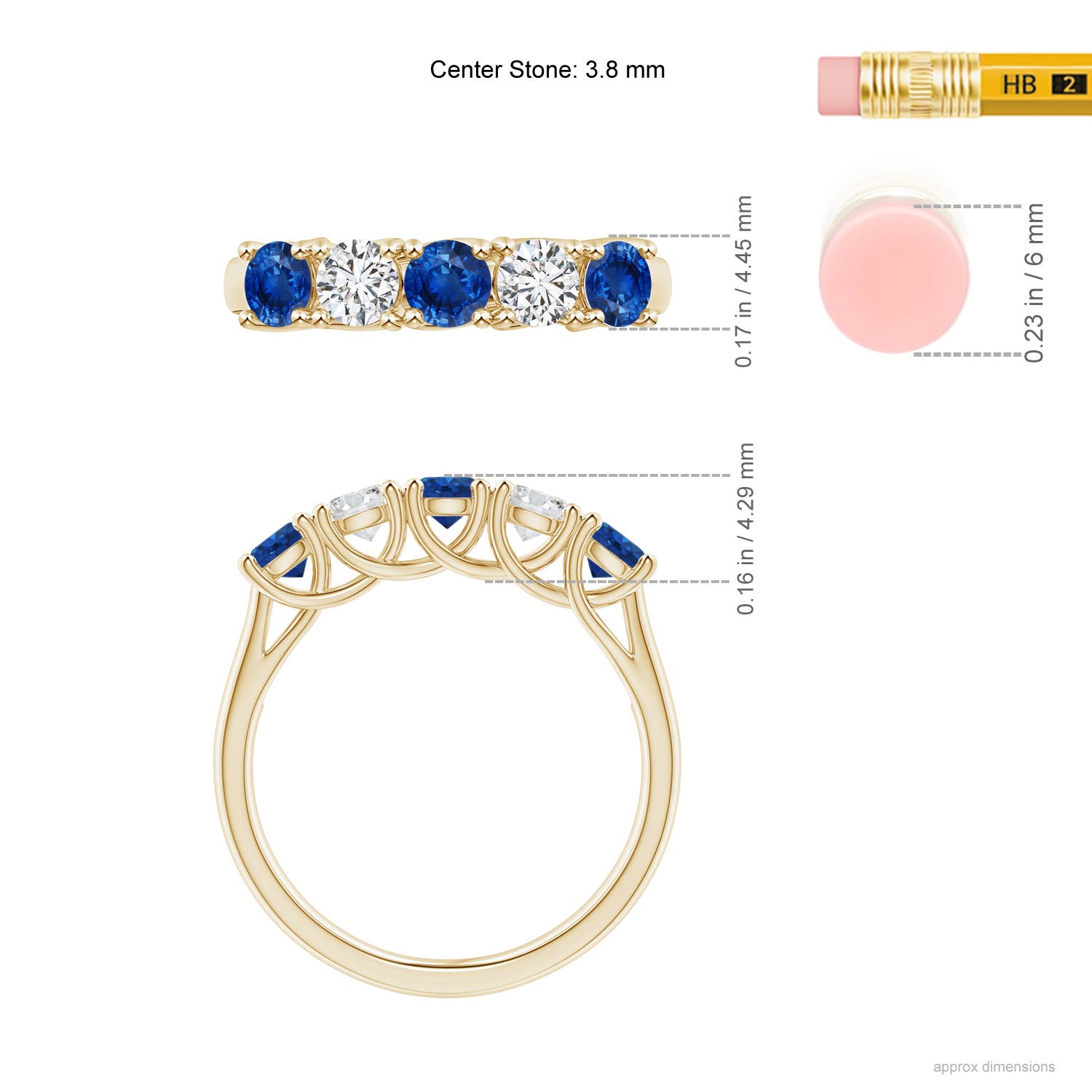 AAA - Blue Sapphire / 1.18 CT / 14 KT Yellow Gold