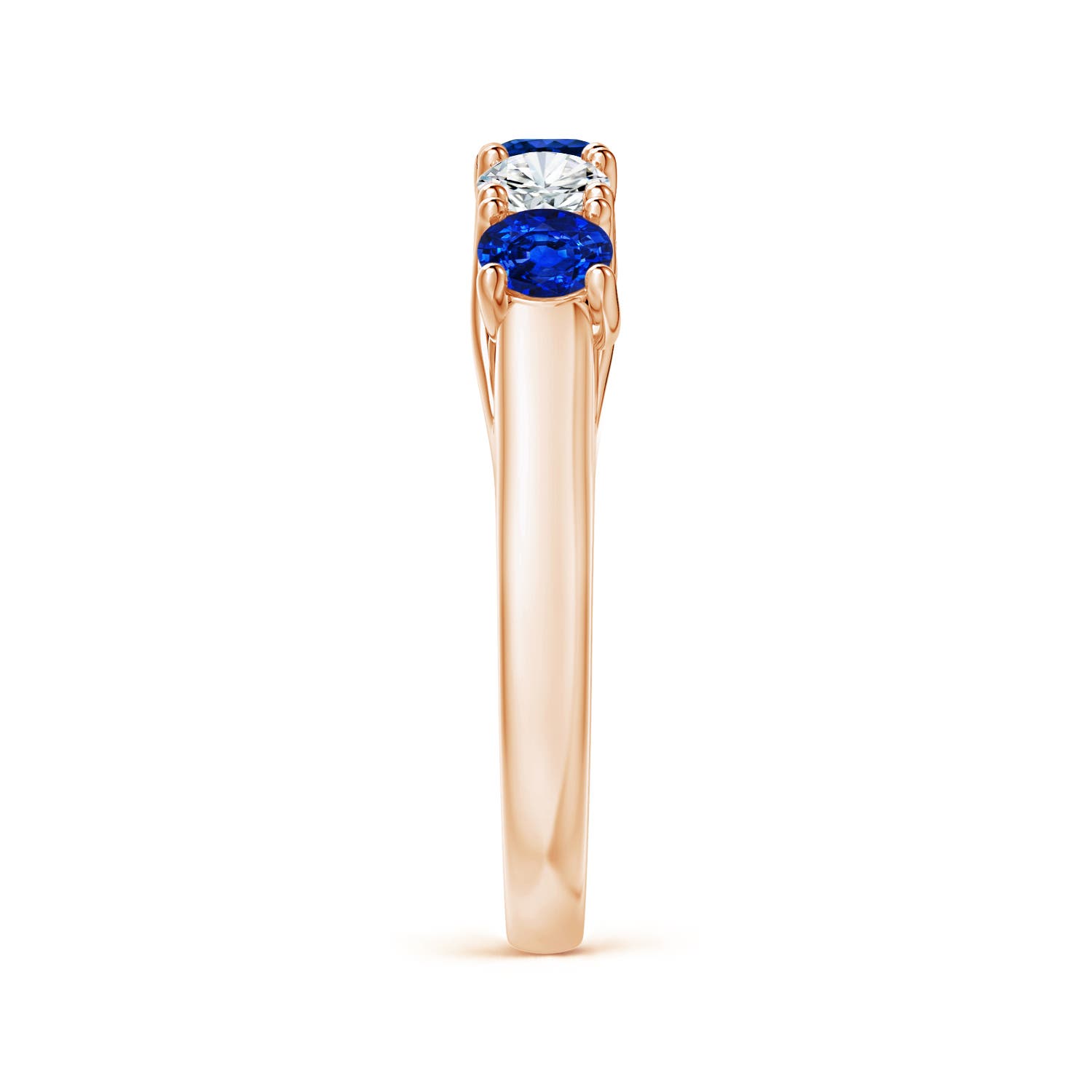 AAAA - Blue Sapphire / 1.18 CT / 14 KT Rose Gold