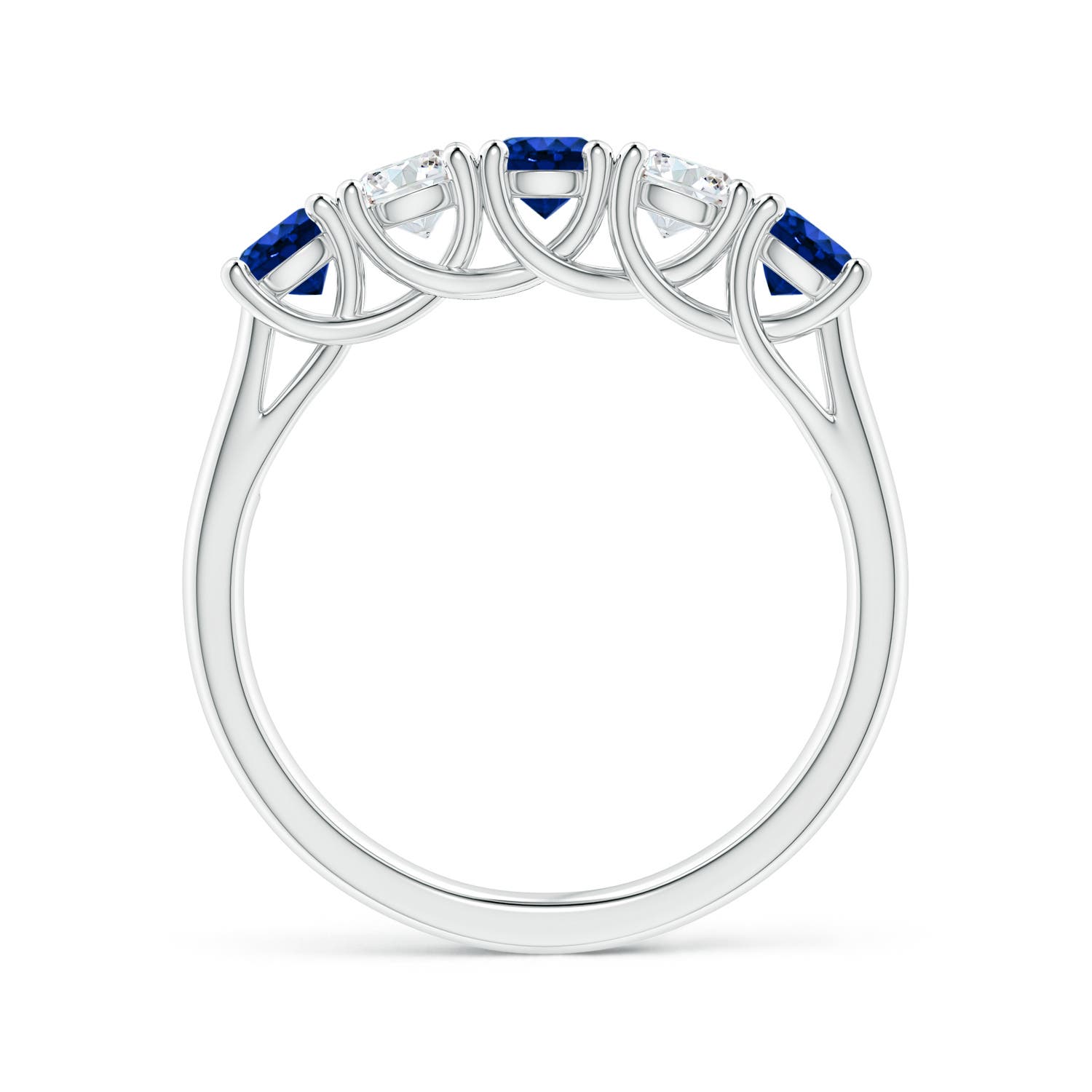 AAAA - Blue Sapphire / 1.18 CT / 14 KT White Gold