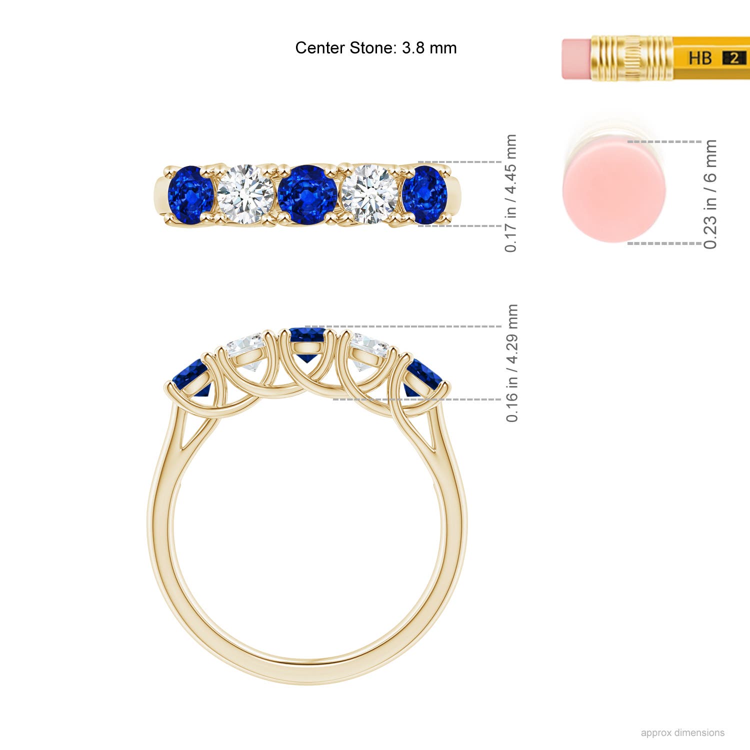 AAAA - Blue Sapphire / 1.18 CT / 14 KT Yellow Gold