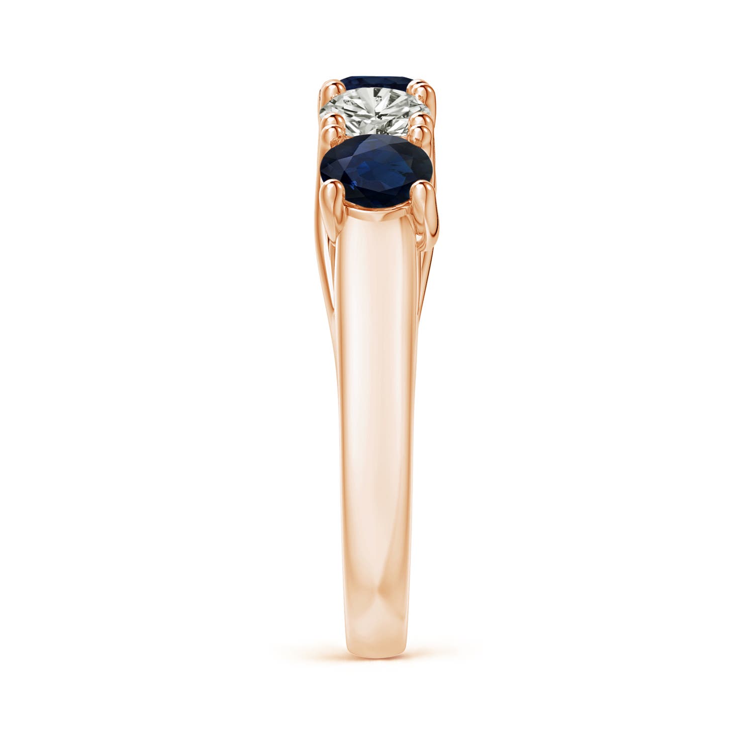 A - Blue Sapphire / 2.05 CT / 14 KT Rose Gold