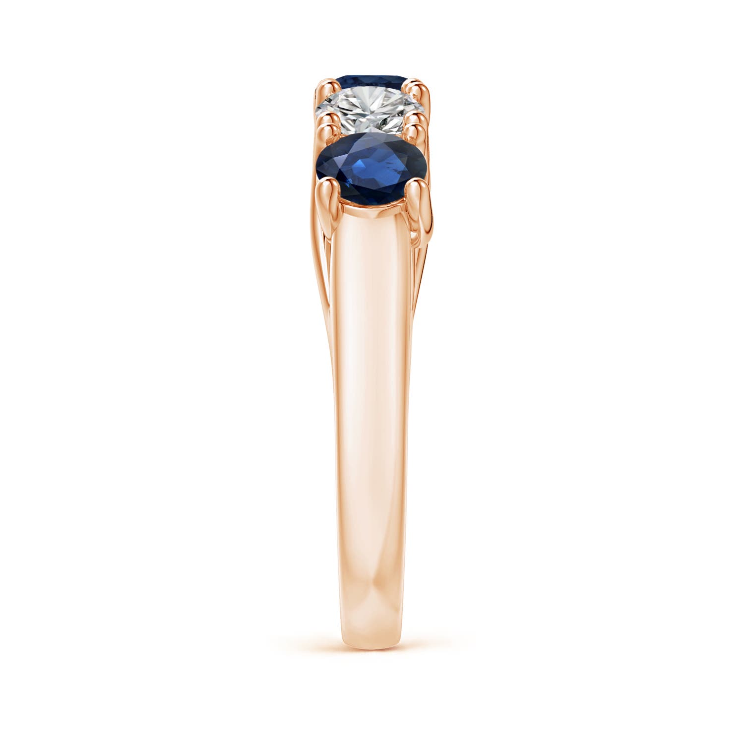 AA - Blue Sapphire / 2.05 CT / 14 KT Rose Gold