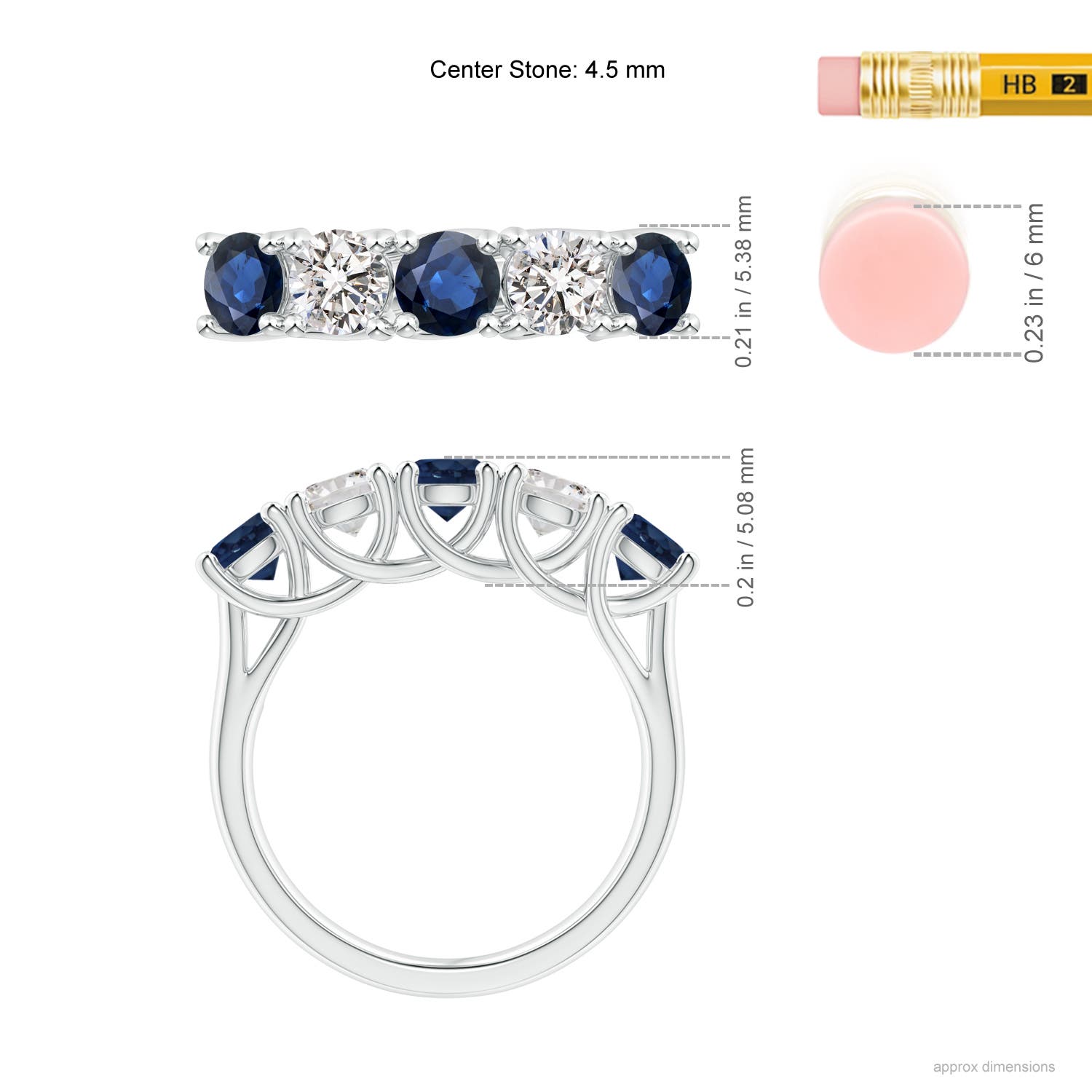 AA - Blue Sapphire / 2.05 CT / 14 KT White Gold