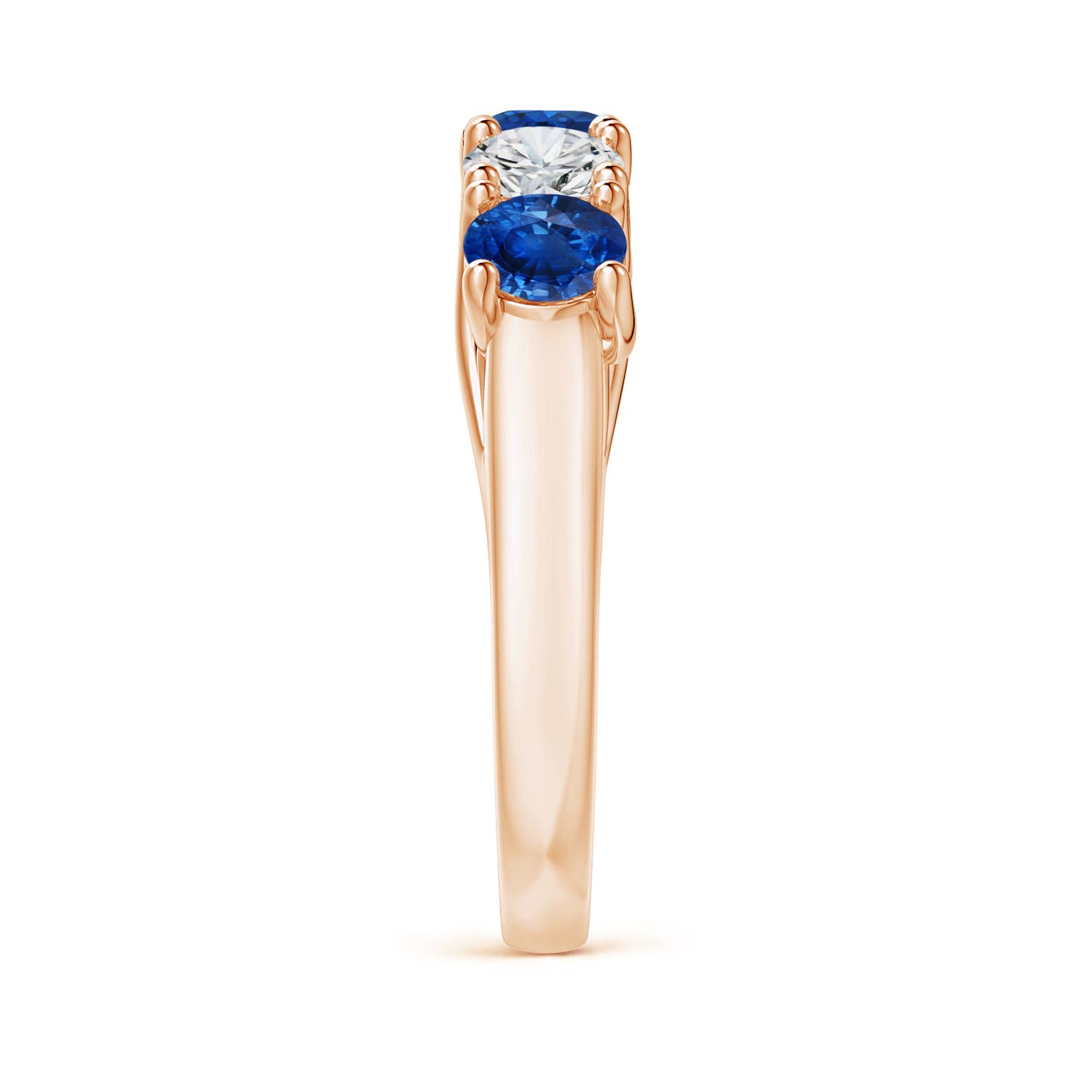 AAA - Blue Sapphire / 2.05 CT / 14 KT Rose Gold