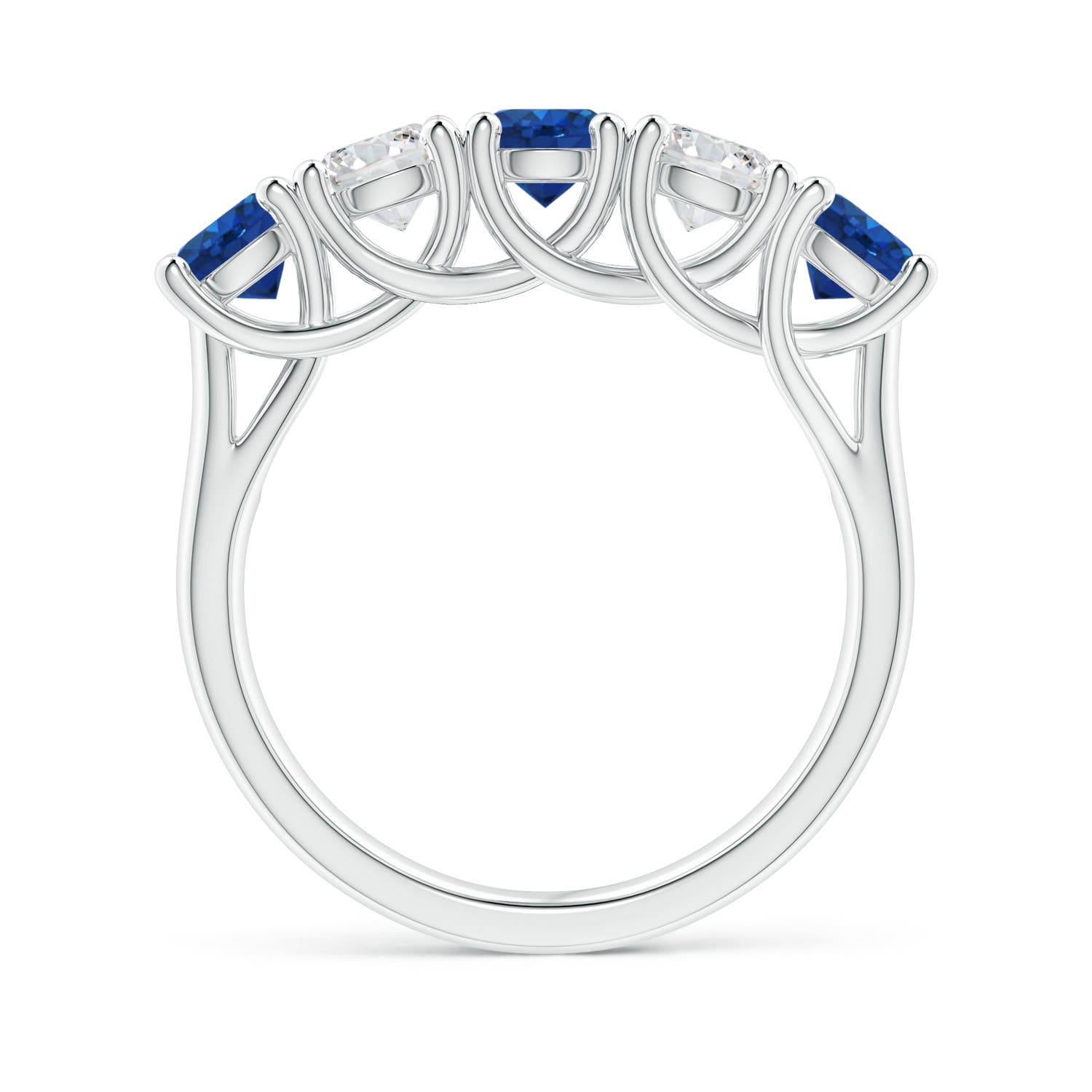 AAA - Blue Sapphire / 2.05 CT / 14 KT White Gold