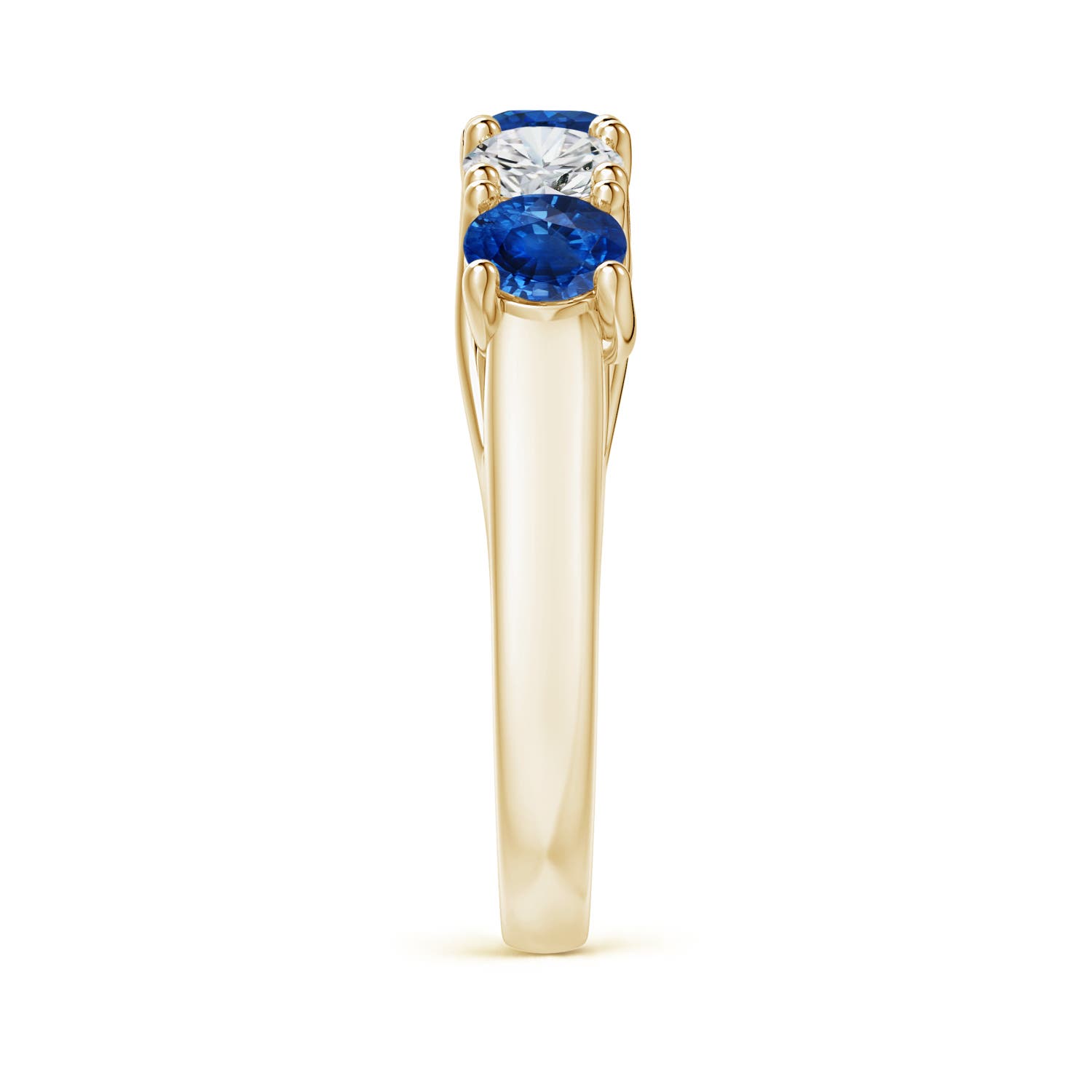 AAA - Blue Sapphire / 2.05 CT / 14 KT Yellow Gold