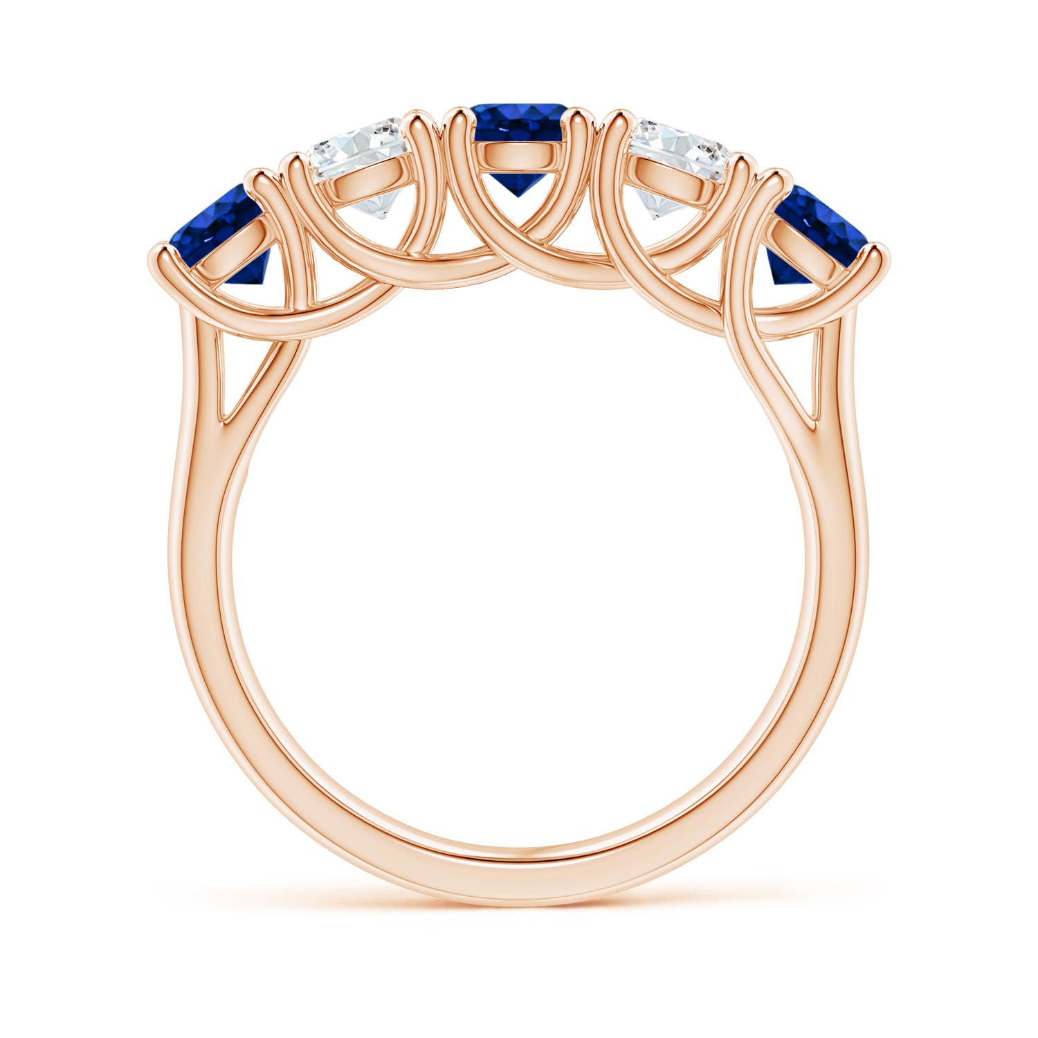 AAAA - Blue Sapphire / 2.05 CT / 14 KT Rose Gold