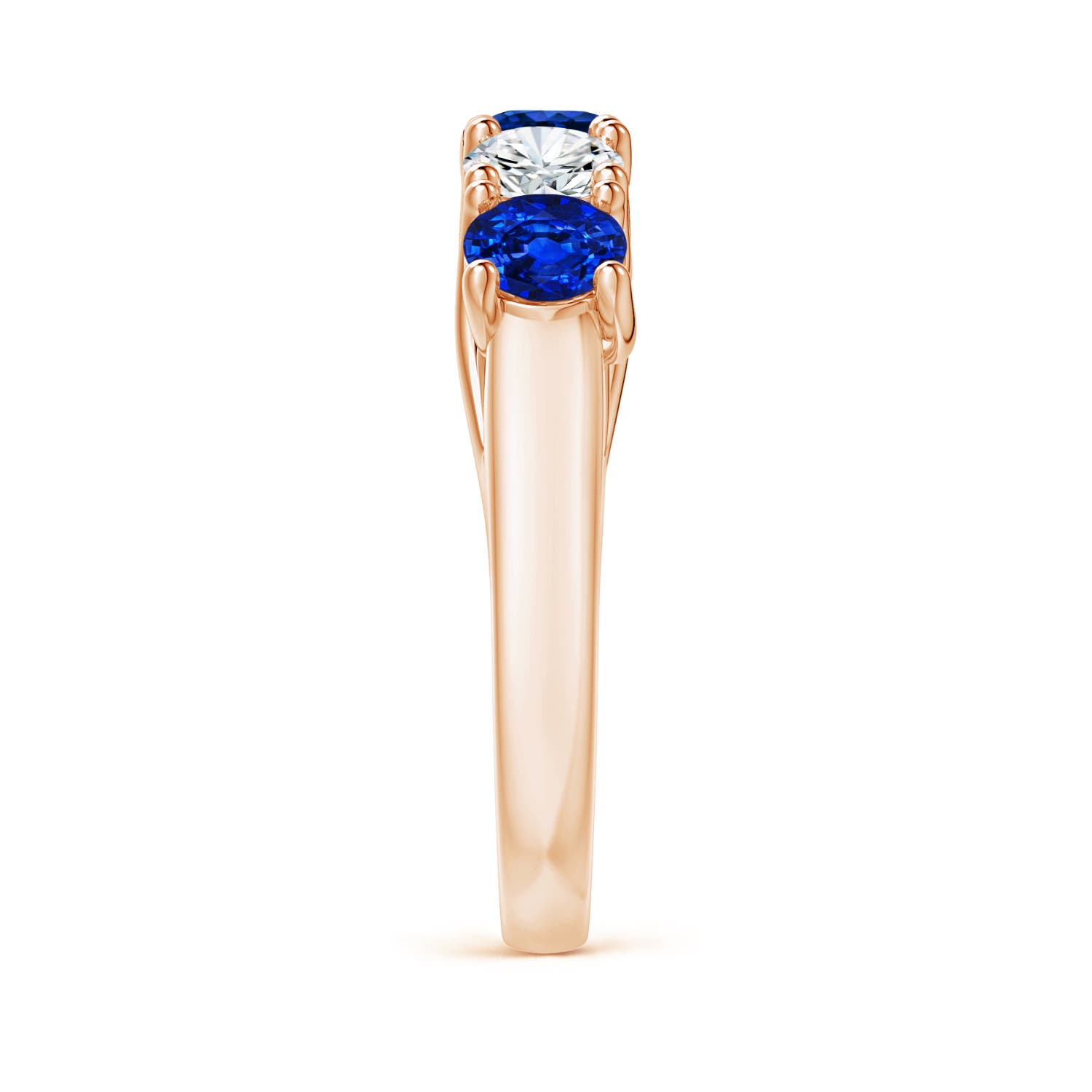 AAAA - Blue Sapphire / 2.05 CT / 14 KT Rose Gold