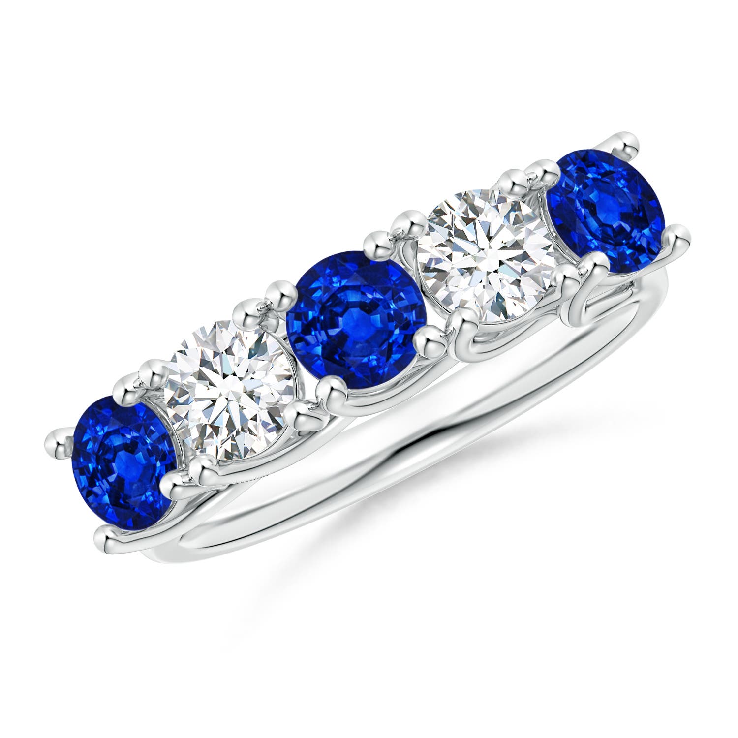 AAAA - Blue Sapphire / 2.05 CT / 14 KT White Gold