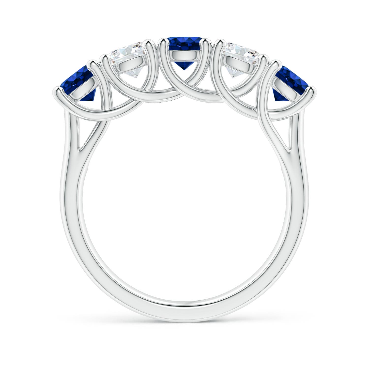 AAAA - Blue Sapphire / 2.05 CT / 14 KT White Gold