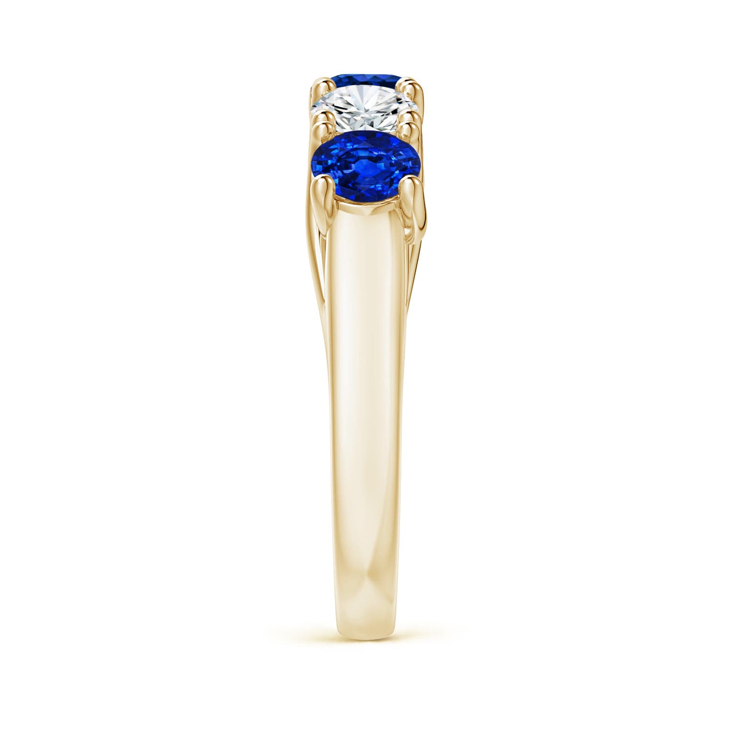 AAAA - Blue Sapphire / 2.05 CT / 14 KT Yellow Gold