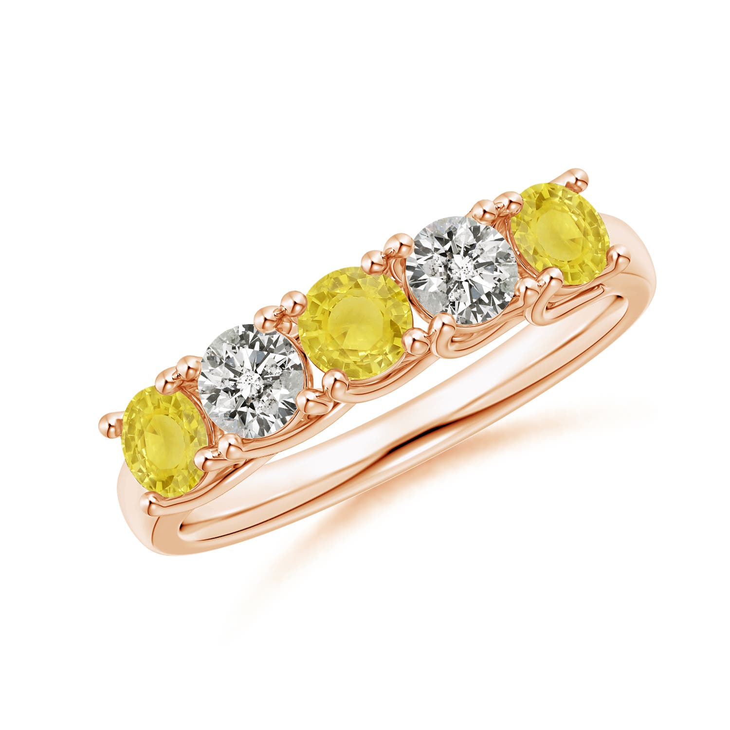 A - Yellow Sapphire / 1.18 CT / 14 KT Rose Gold