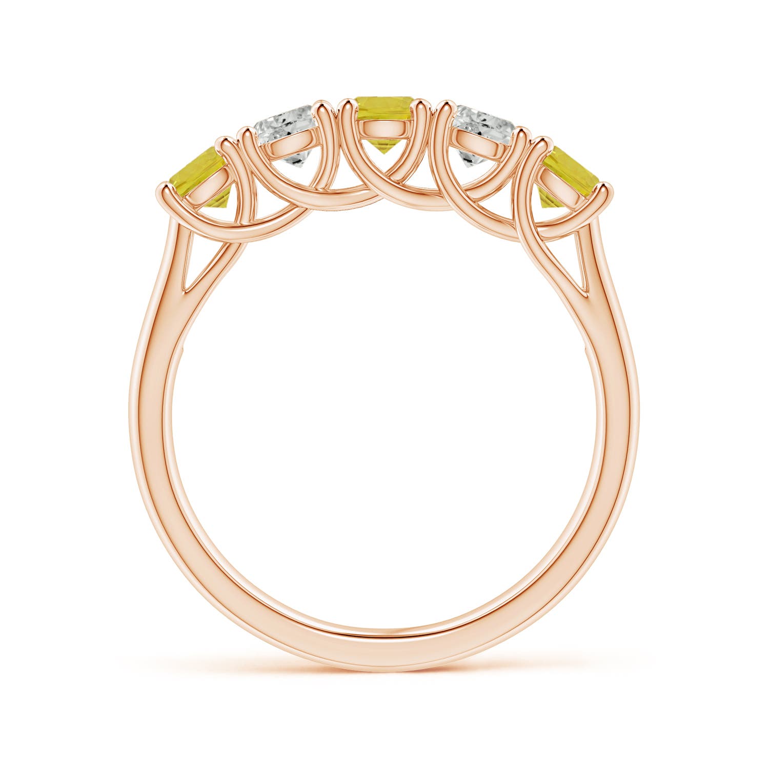 A - Yellow Sapphire / 1.18 CT / 14 KT Rose Gold