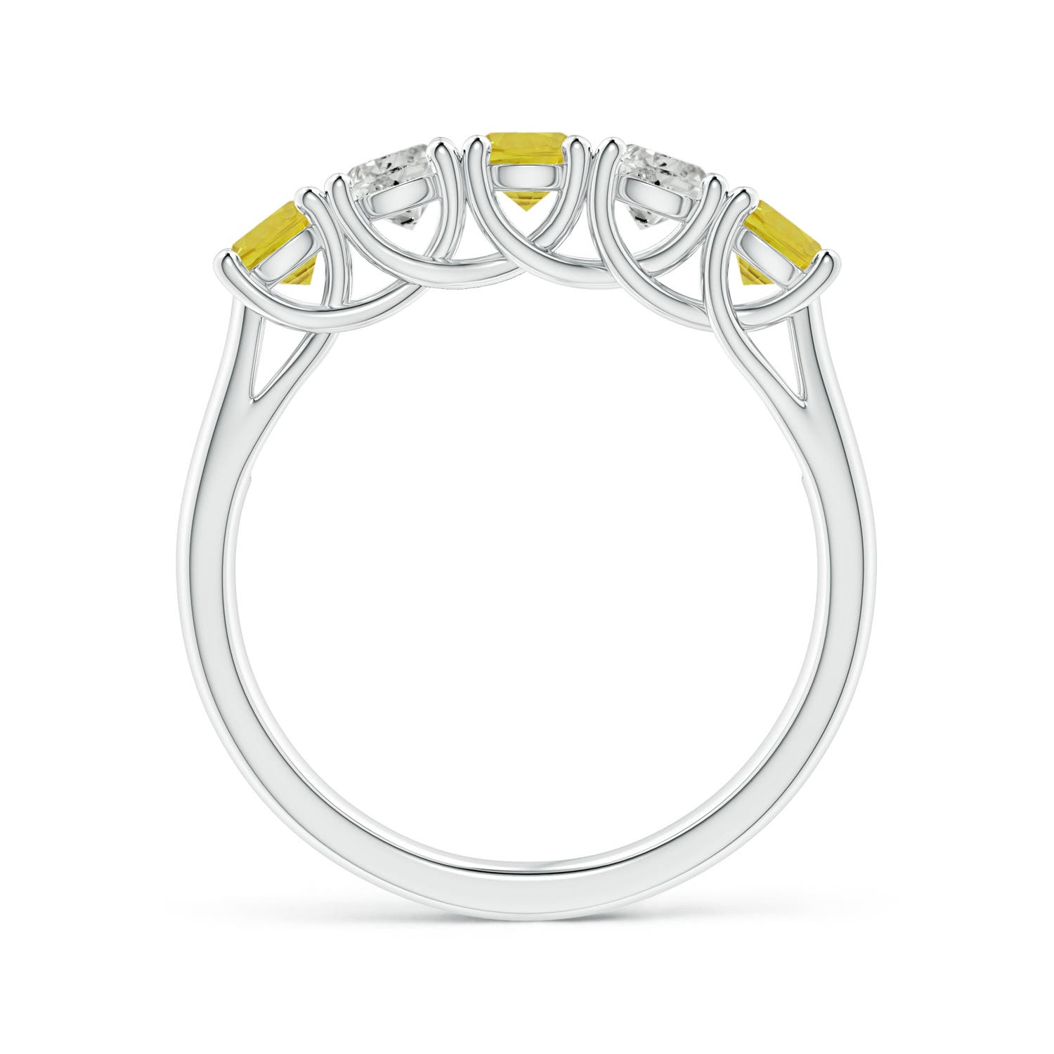 A - Yellow Sapphire / 1.18 CT / 14 KT White Gold