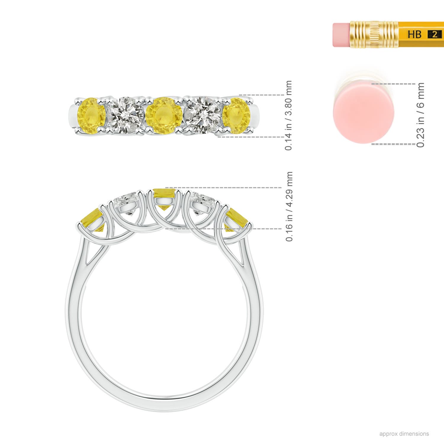 A - Yellow Sapphire / 1.18 CT / 14 KT White Gold